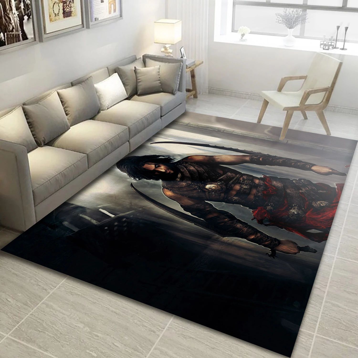 Prince Of Persia Warrior Within Video Game Reangle Rug, Area Rug - Home Decor Floor Decor - Indoor Outdoor Rugs