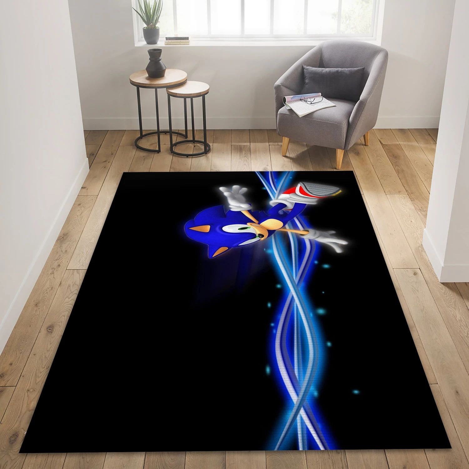 Sonic Unleashed Video Game Area Rug Area, Living Room Rug - Home Decor Floor Decor - Indoor Outdoor Rugs