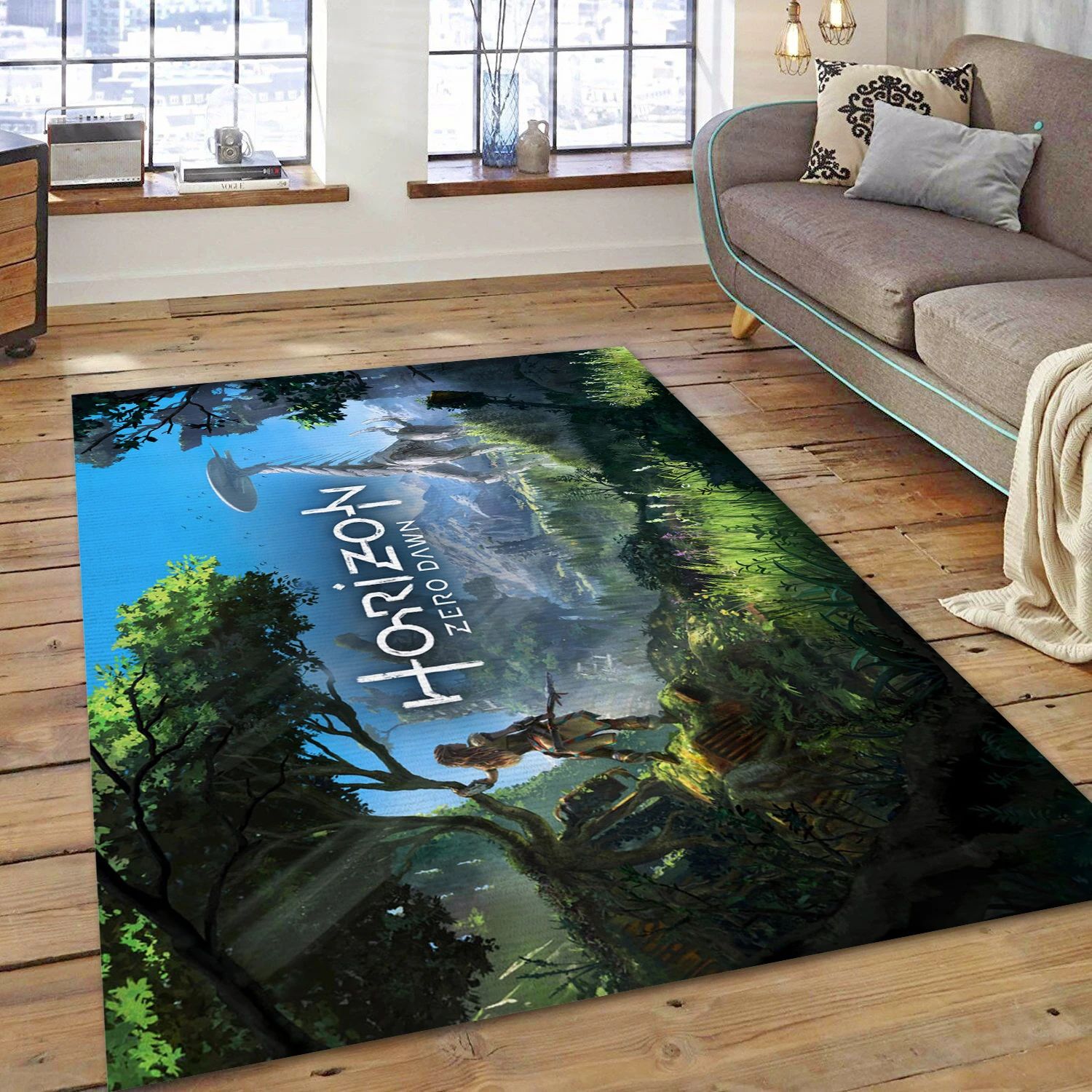 Horizen Zero Dawn Landscape Game Area Rug Carpet, Living Room Rug - Home Decor Floor Decor - Indoor Outdoor Rugs