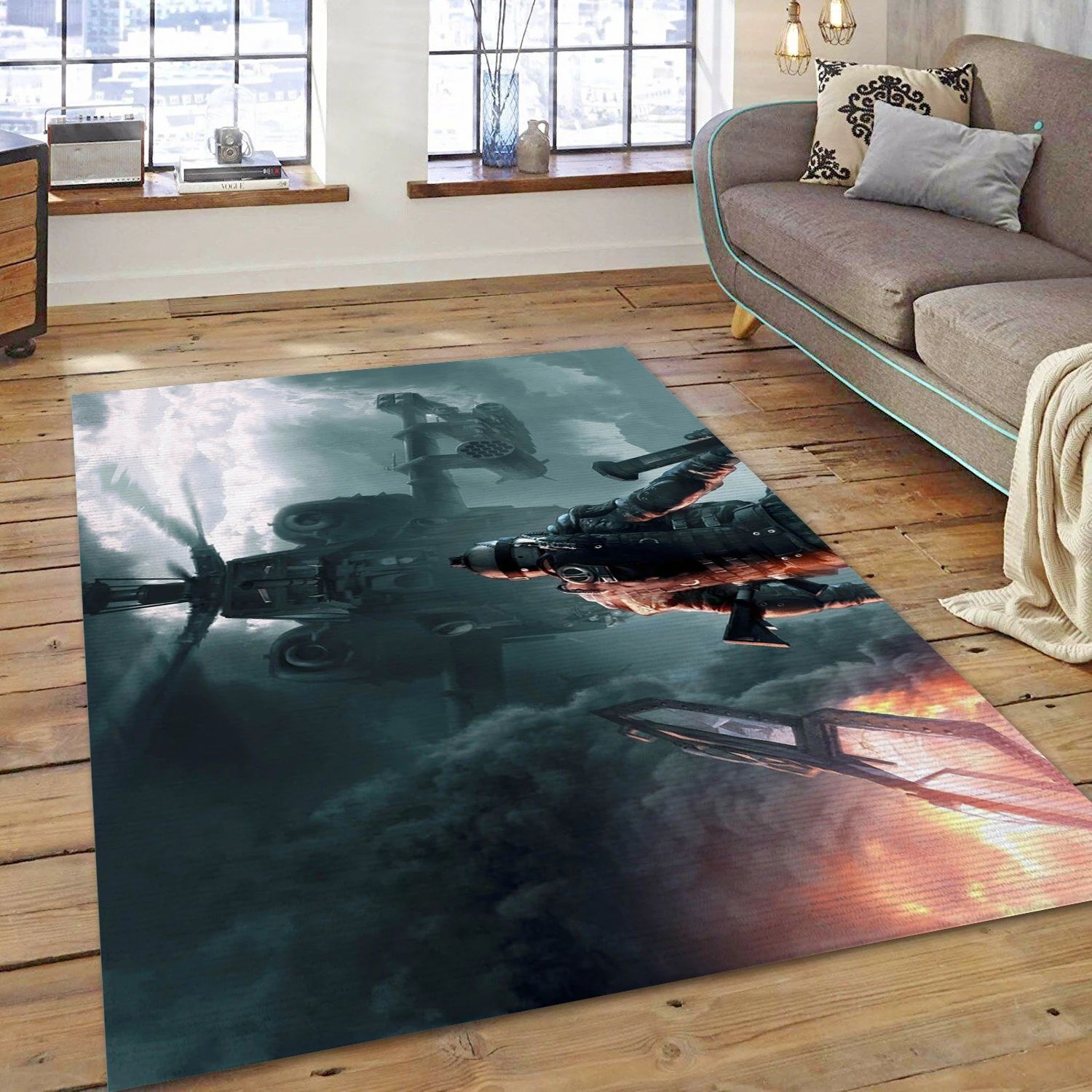 Warface Video Game Area Rug Area, Living Room Rug - US Decor - Indoor Outdoor Rugs