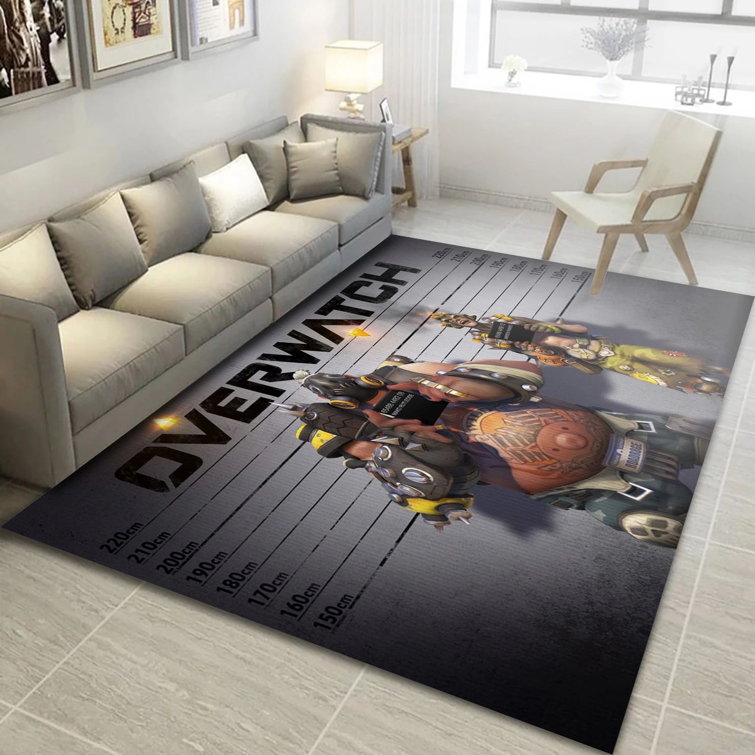 Junkrat Overwatch Gaming Area Rug, Living Room Rug - Family Gift US Decor - Indoor Outdoor Rugs