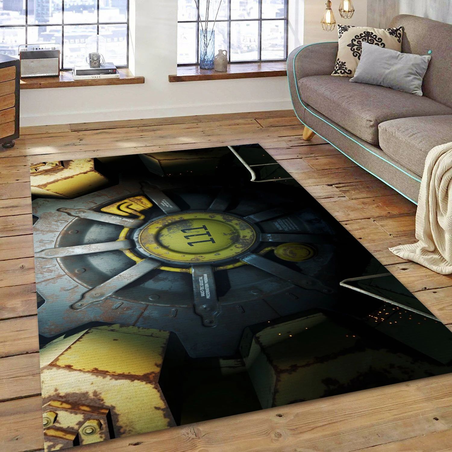 Fallout 4 Video Game Area Rug Area, Living Room Rug - US Decor - Indoor Outdoor Rugs
