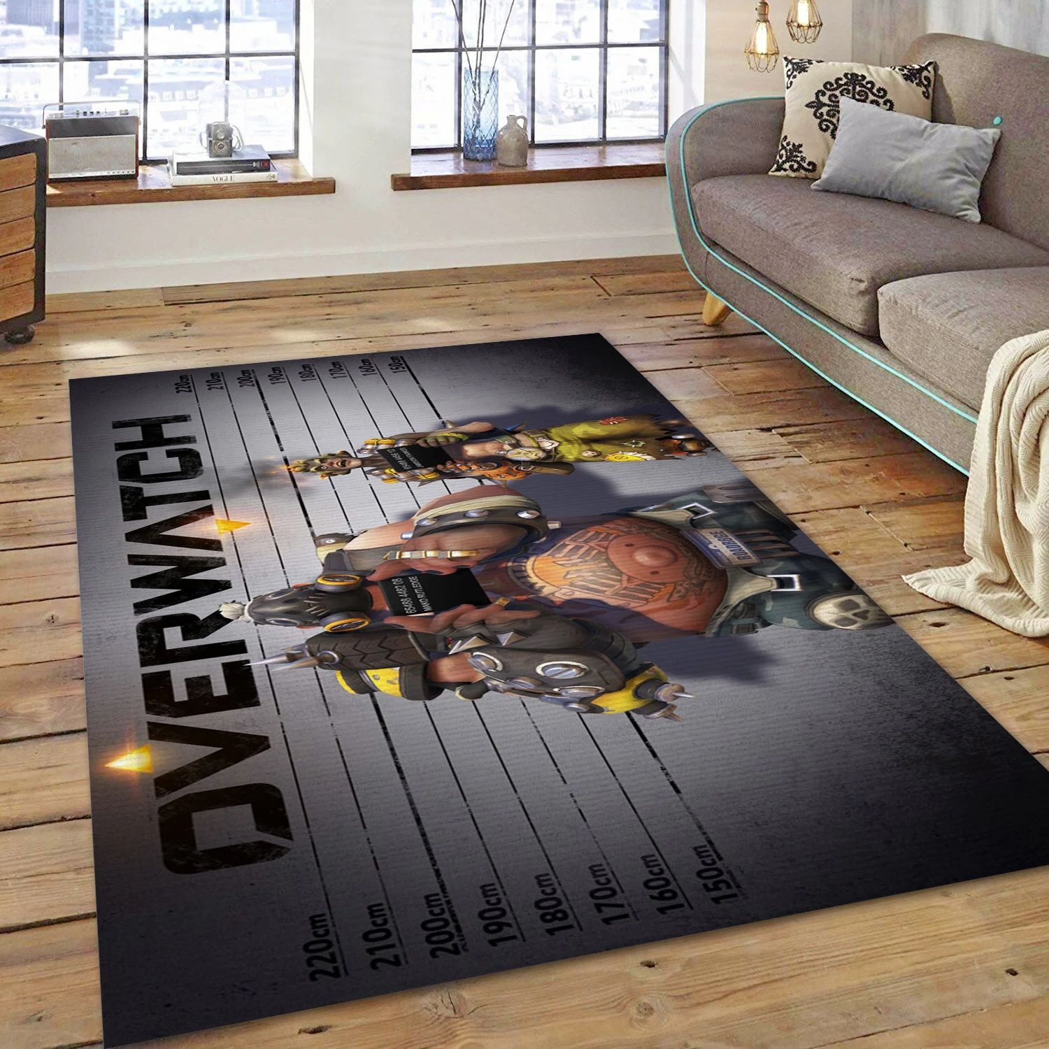 Junkrat Overwatch Gaming Area Rug, Living Room Rug - Family Gift US Decor - Indoor Outdoor Rugs