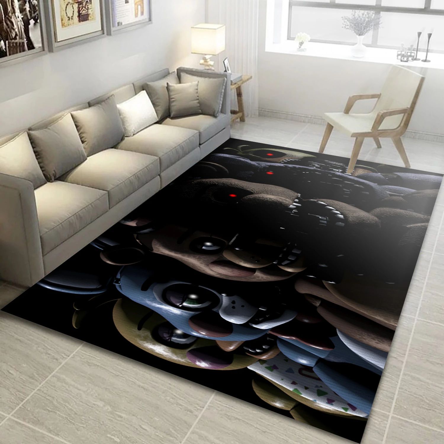 Five Nights At Freddys 743 Video Game Reangle Rug, Living Room Rug - Family Gift US Decor - Indoor Outdoor Rugs