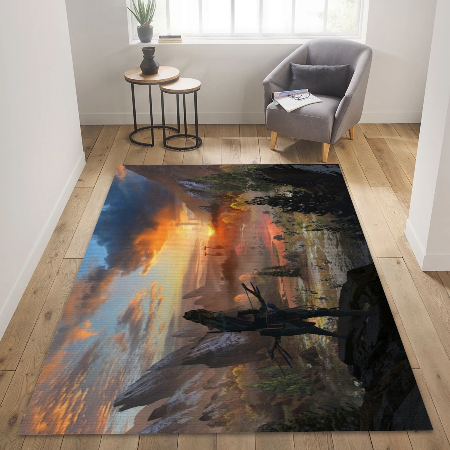 Aloy Horizon Series Gaming Area Rug, Bedroom Rug - Christmas Gift Decor - Indoor Outdoor Rugs