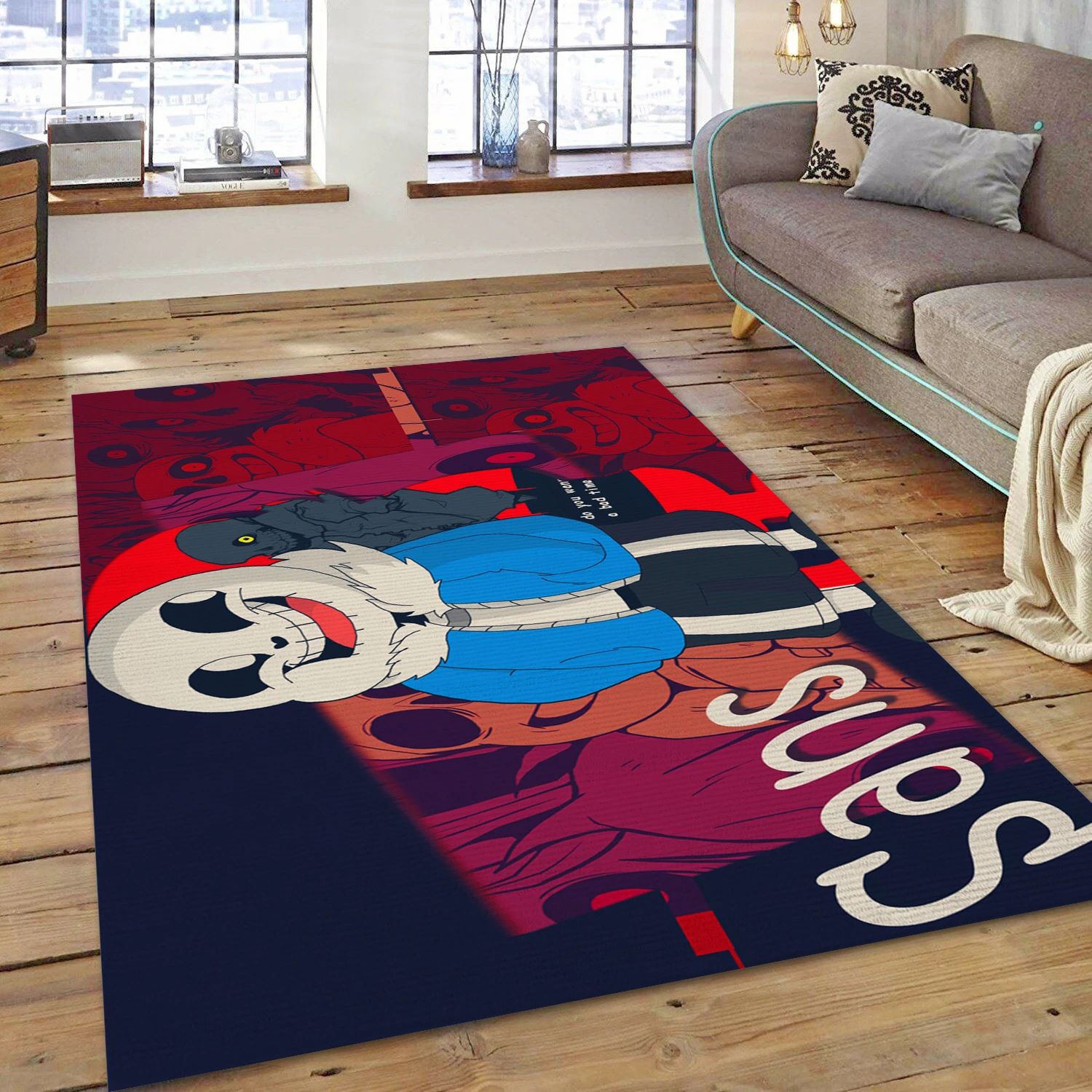 Sans Undertale Gaming Area Rug, Bedroom Rug - Christmas Gift Decor - Indoor Outdoor Rugs