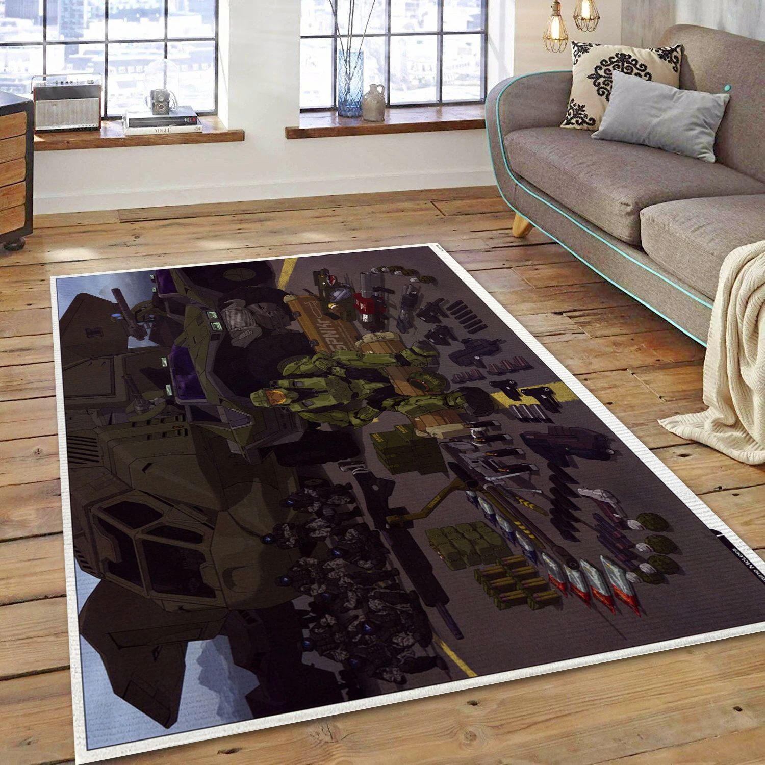 Halo Video Game Area Rug For Christmas, Bedroom Rug - Christmas Gift Decor - Indoor Outdoor Rugs