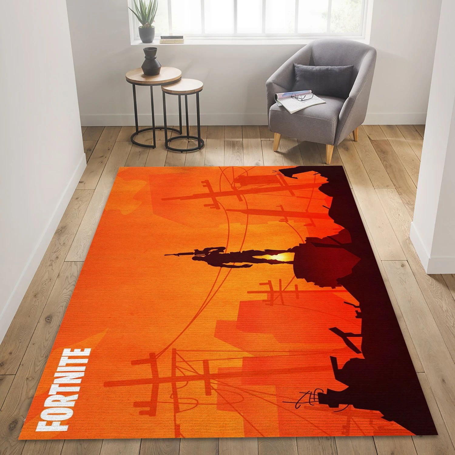 Fortnite Video Game Reangle Rug, Bedroom Rug - Christmas Gift Decor - Indoor Outdoor Rugs