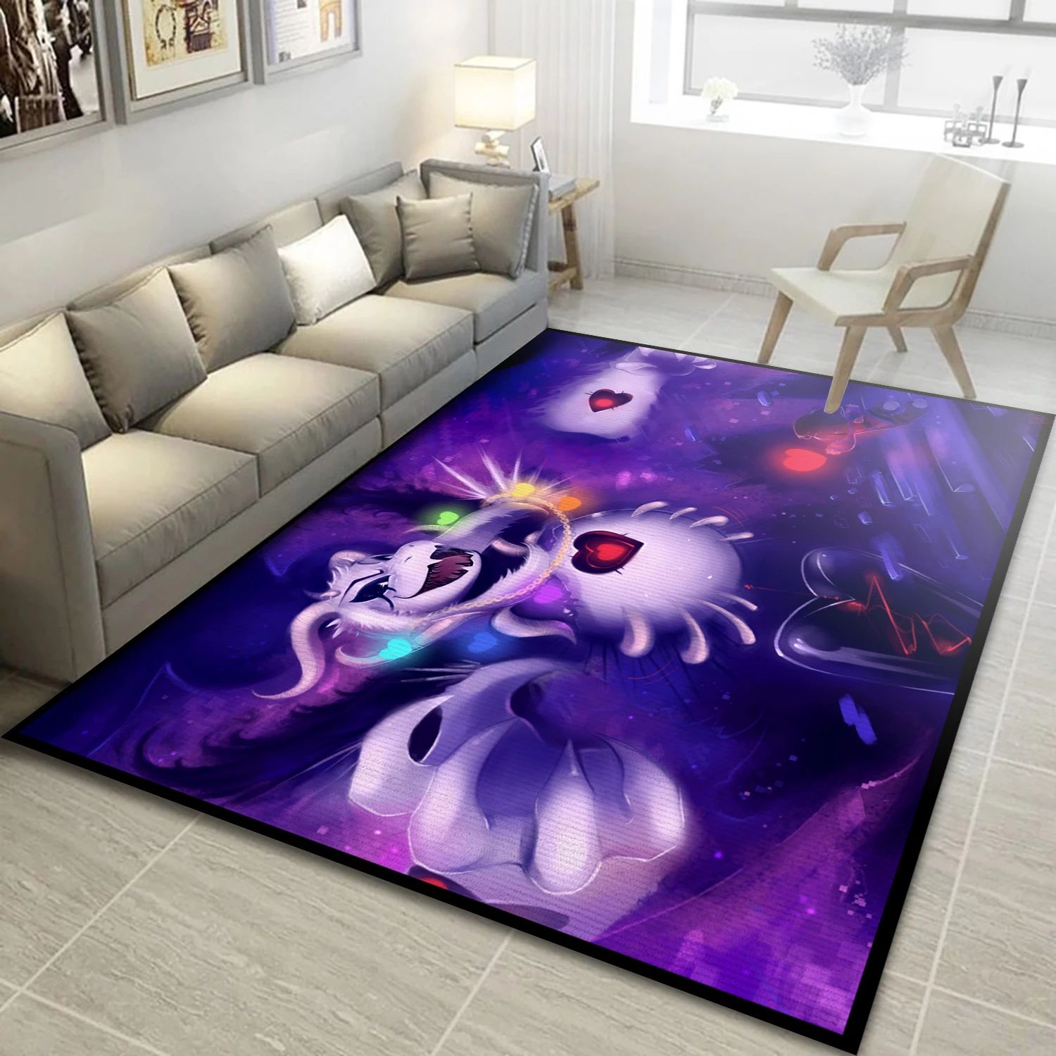 Asriel Dreemurr Hopes And Dreams Video Game Area Rug For Christmas, Bedroom Rug - Home Decor Floor Decor - Indoor Outdoor Rugs