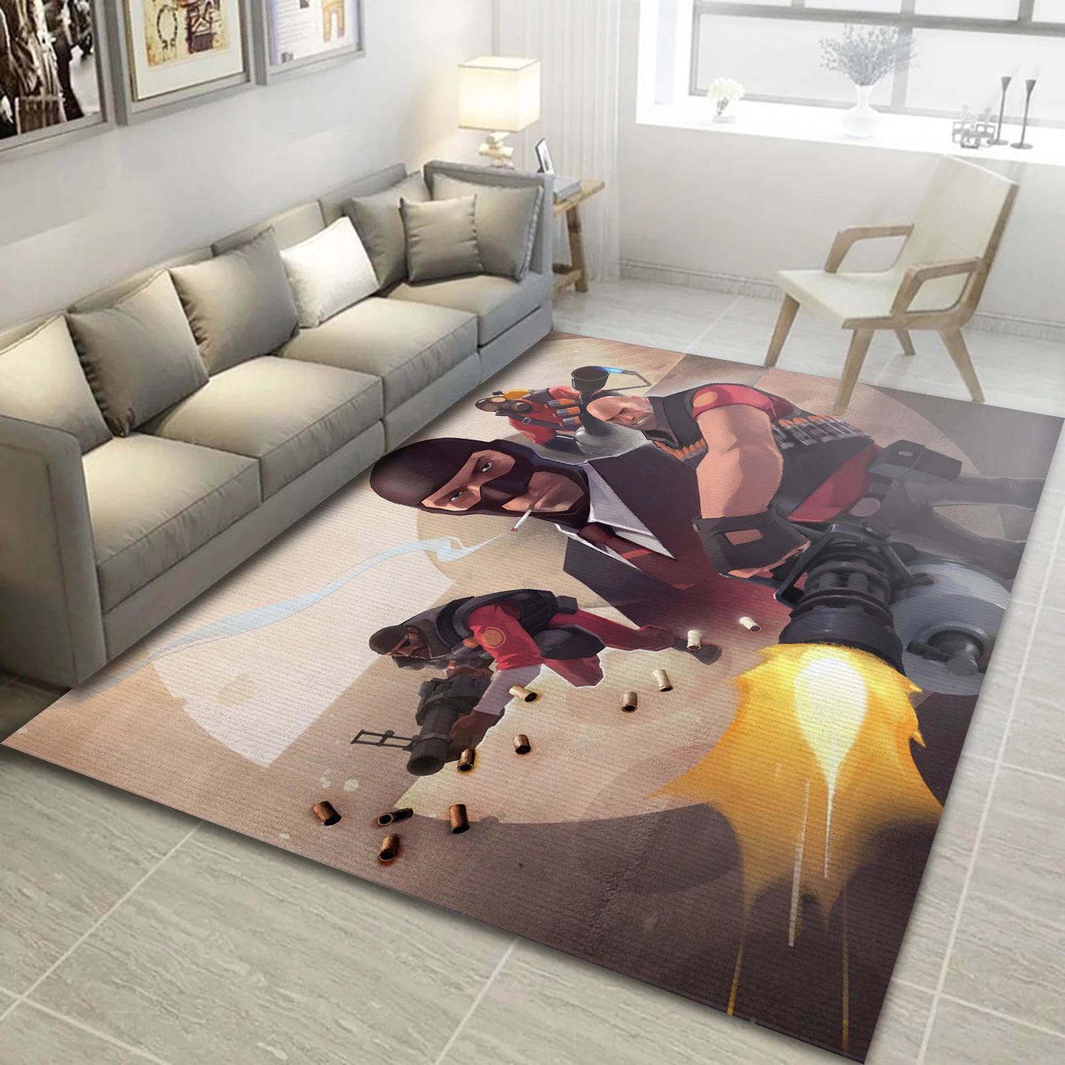 Team Fortress 997 Game Area Rug Carpet, Living Room Rug - Christmas Gift Decor - Indoor Outdoor Rugs