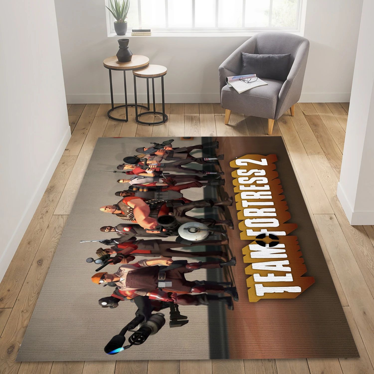 Team Fortress 2 Video Game Area Rug Area, Area Rug - Home Decor Floor Decor - Indoor Outdoor Rugs