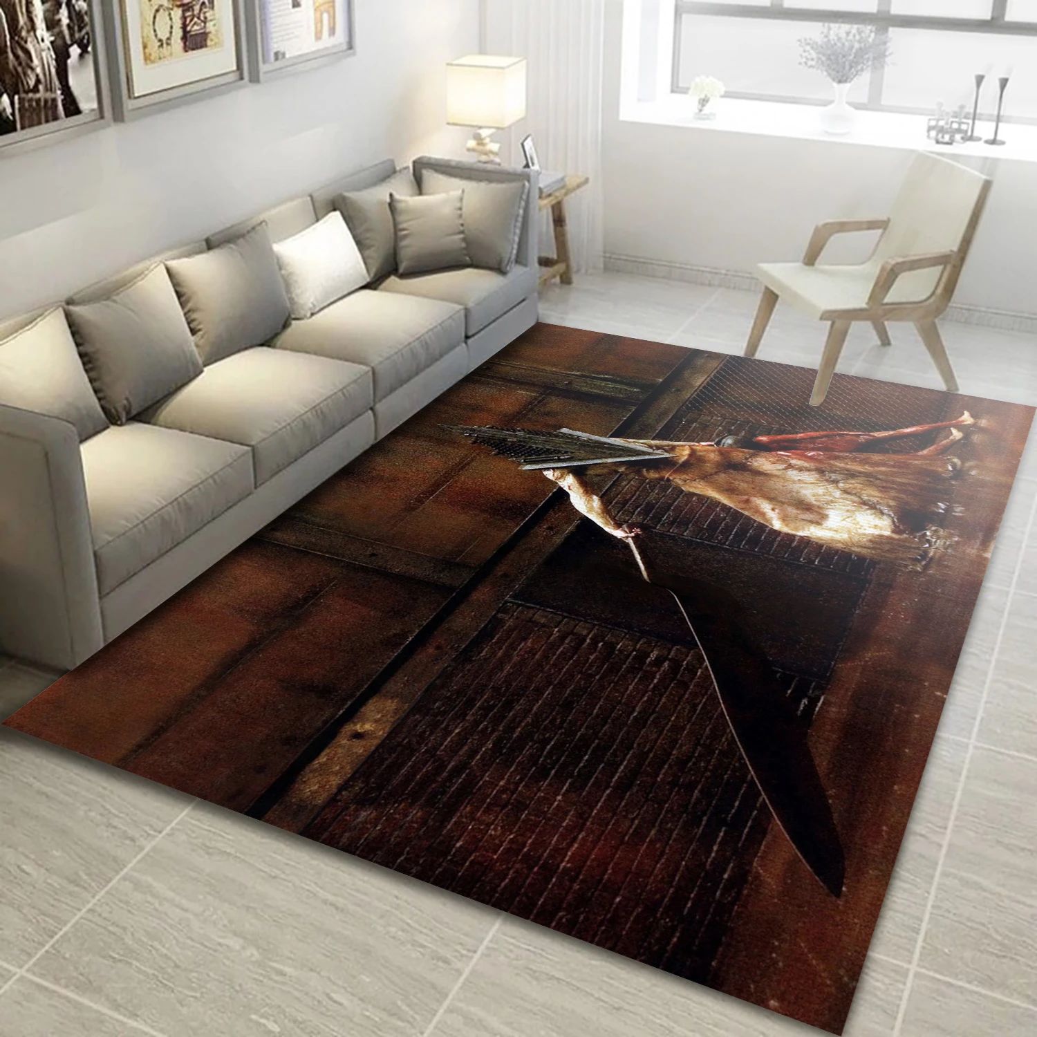 Silent Hill Video Game Reangle Rug, Area Rug - Christmas Gift Decor - Indoor Outdoor Rugs