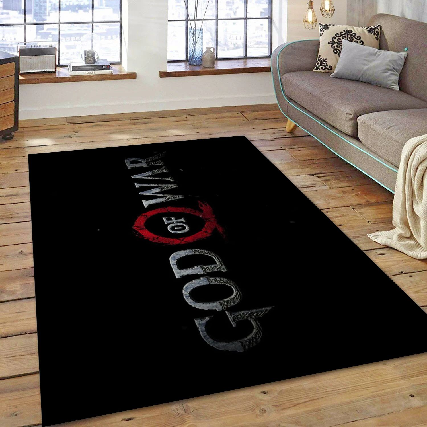 Logo Video Game Area Rug For Christmas, Living Room Rug - Family Gift US Decor - Indoor Outdoor Rugs