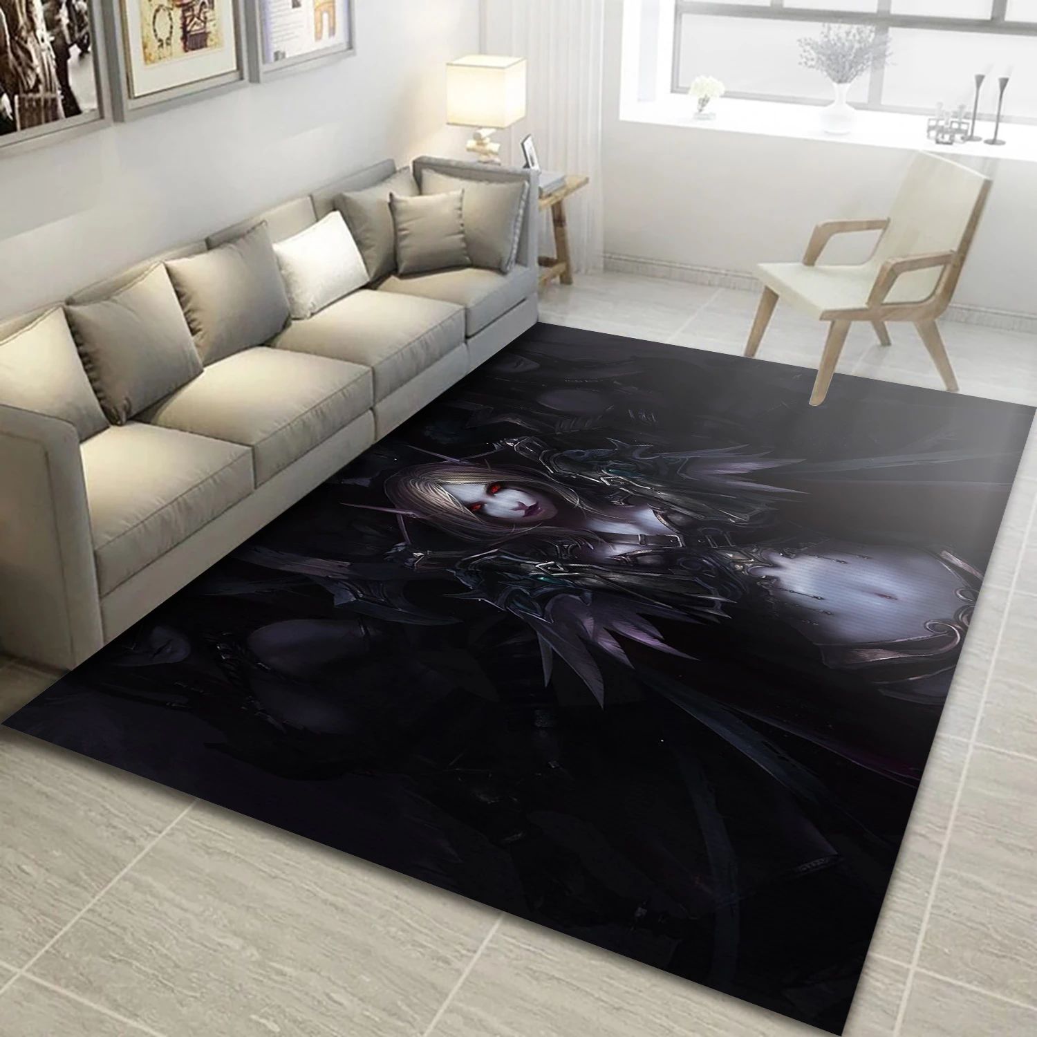 Sylvanas Windrunner Game Area Rug Carpet, Living Room Rug - US Decor - Indoor Outdoor Rugs