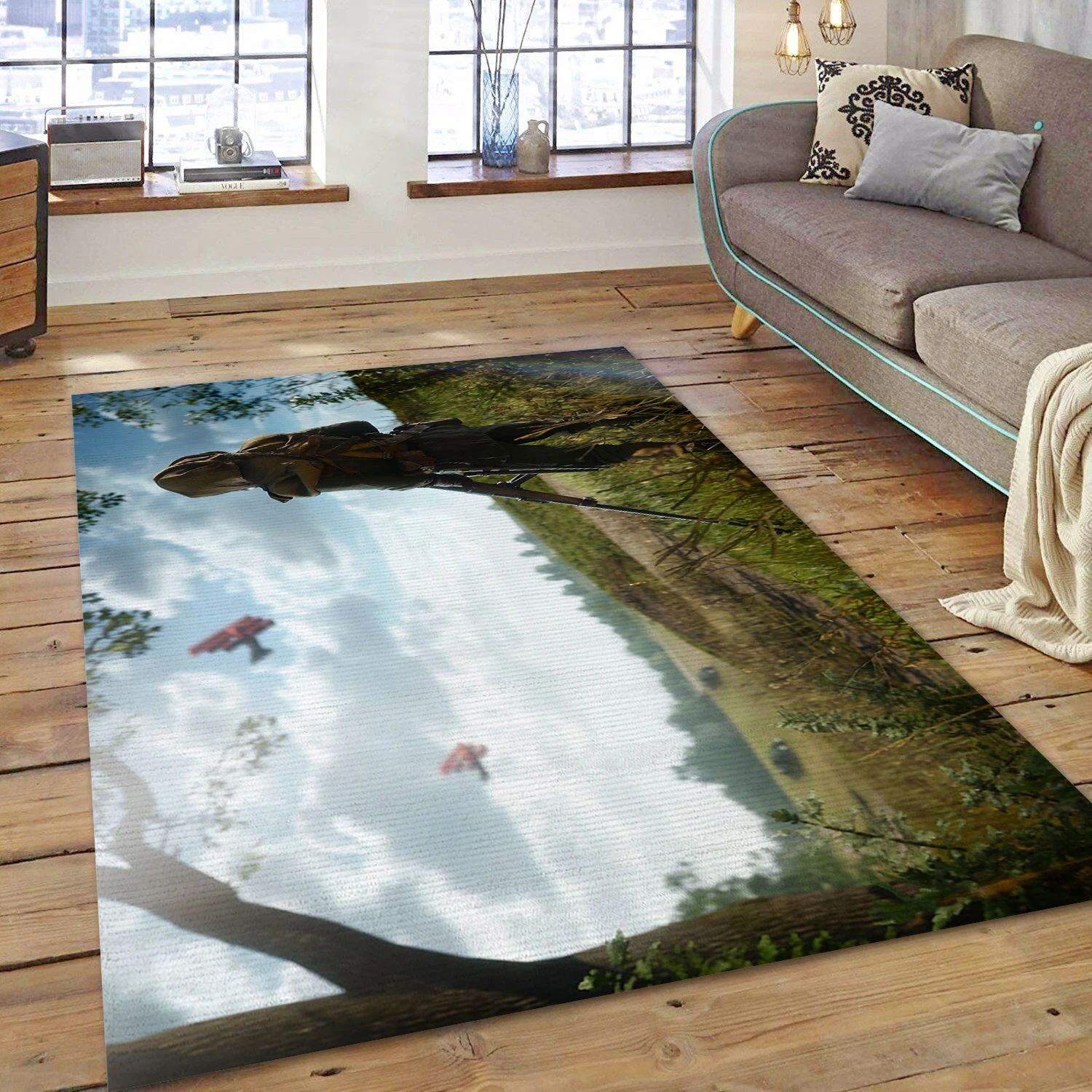 Battlefield 1 Game Area Rug Carpet, Bedroom Rug - Family Gift US Decor - Indoor Outdoor Rugs