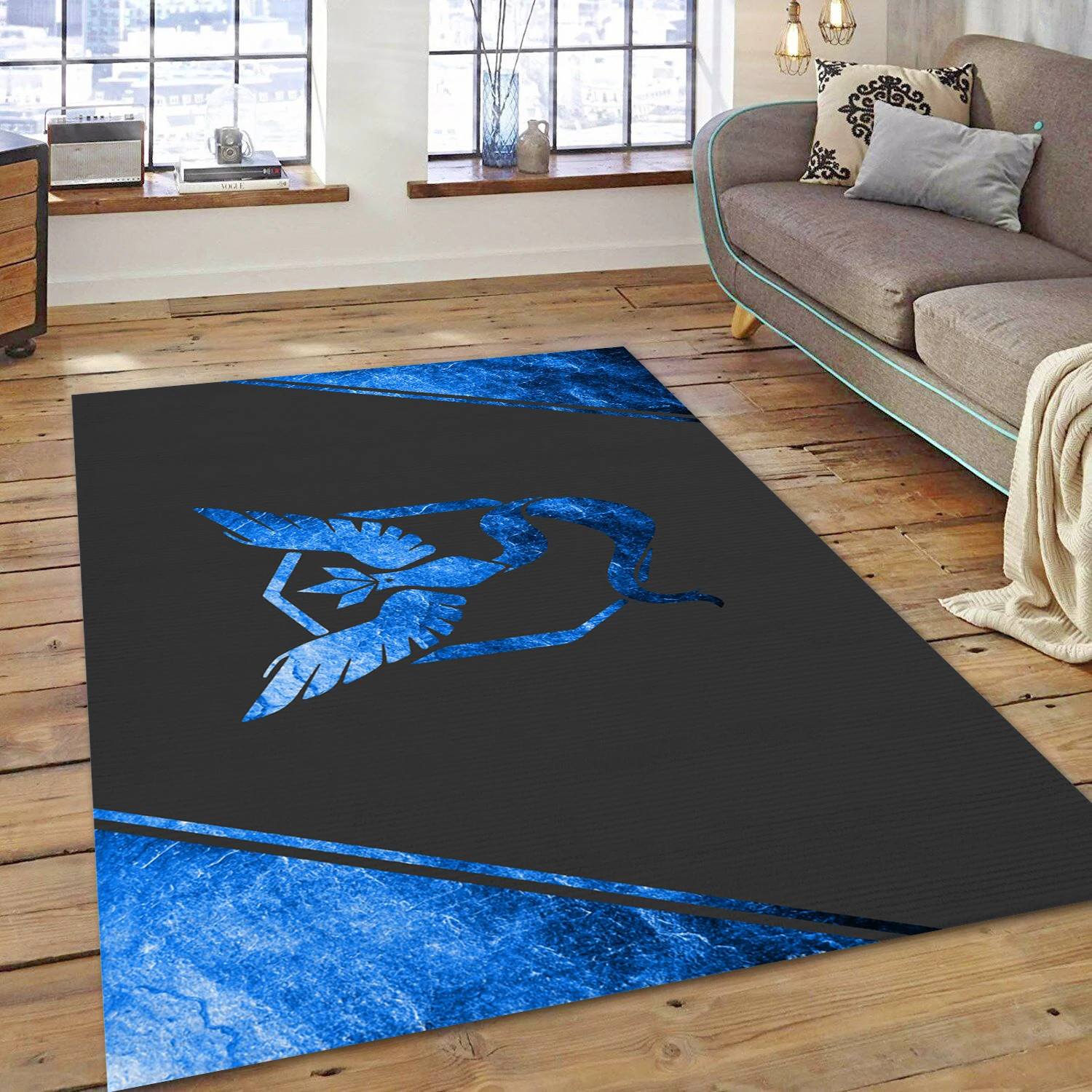 Team Mystic Texture No Words Gaming Area Rug, Area Rug - Home Decor Floor Decor - Indoor Outdoor Rugs