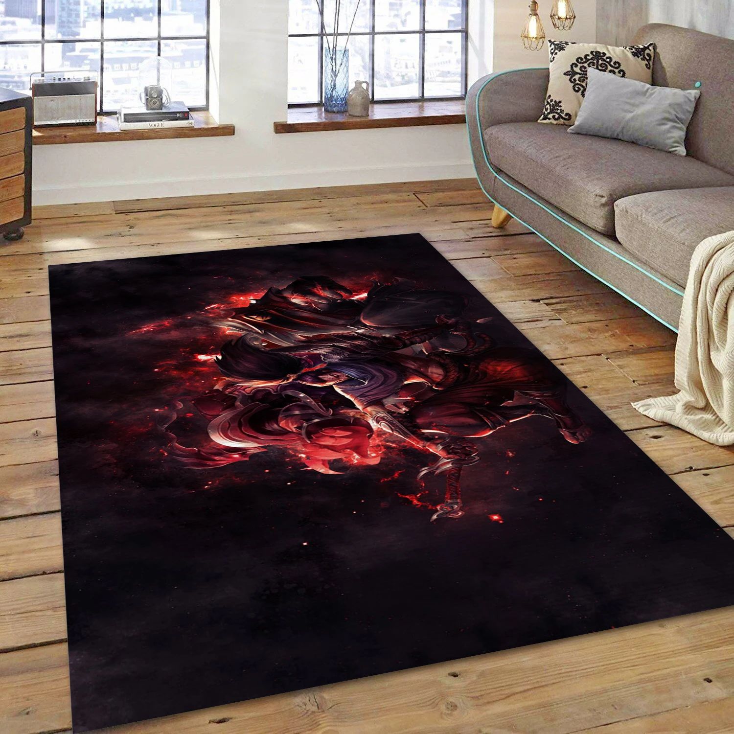 Yasuo League Of Legends Video Game Reangle Rug, Living Room Rug - Christmas Gift Decor - Indoor Outdoor Rugs