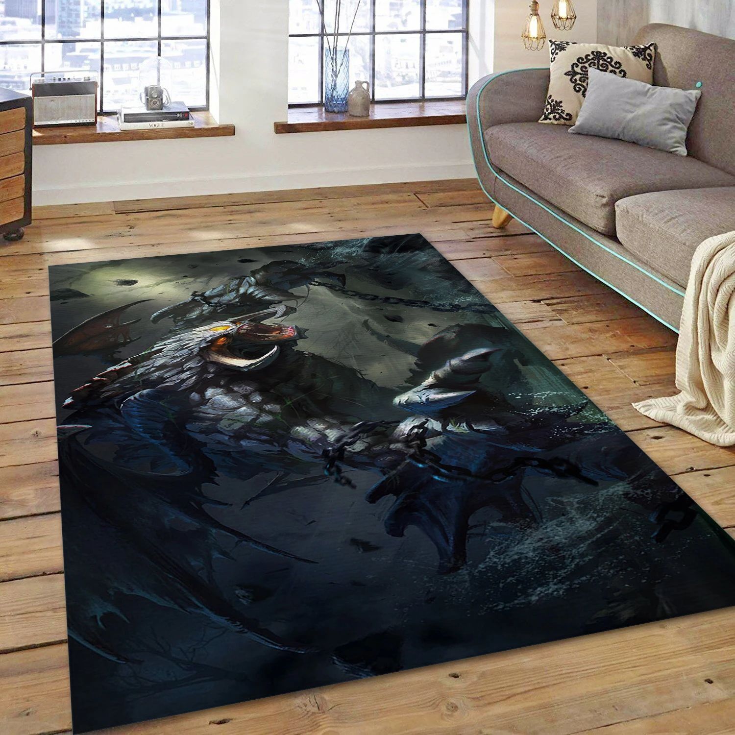 Roshan Dota 2 Video Game Area Rug Area, Living Room Rug - US Decor - Indoor Outdoor Rugs