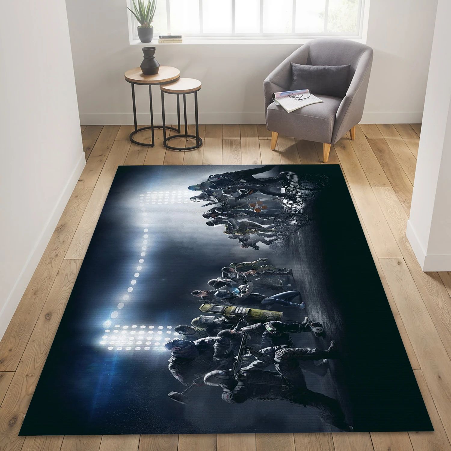 Tom Clancys Rainbow Six Siege Gaming Area Rug, Area Rug - Home Decor Floor Decor - Indoor Outdoor Rugs