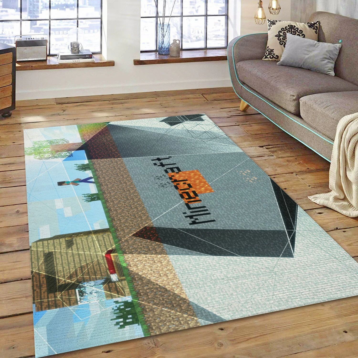 Minecraft The World Everyone Has Stepped In At Least Once Game Area Rug Carpet, Area Rug - Christmas Gift Decor - Indoor Outdoor Rugs