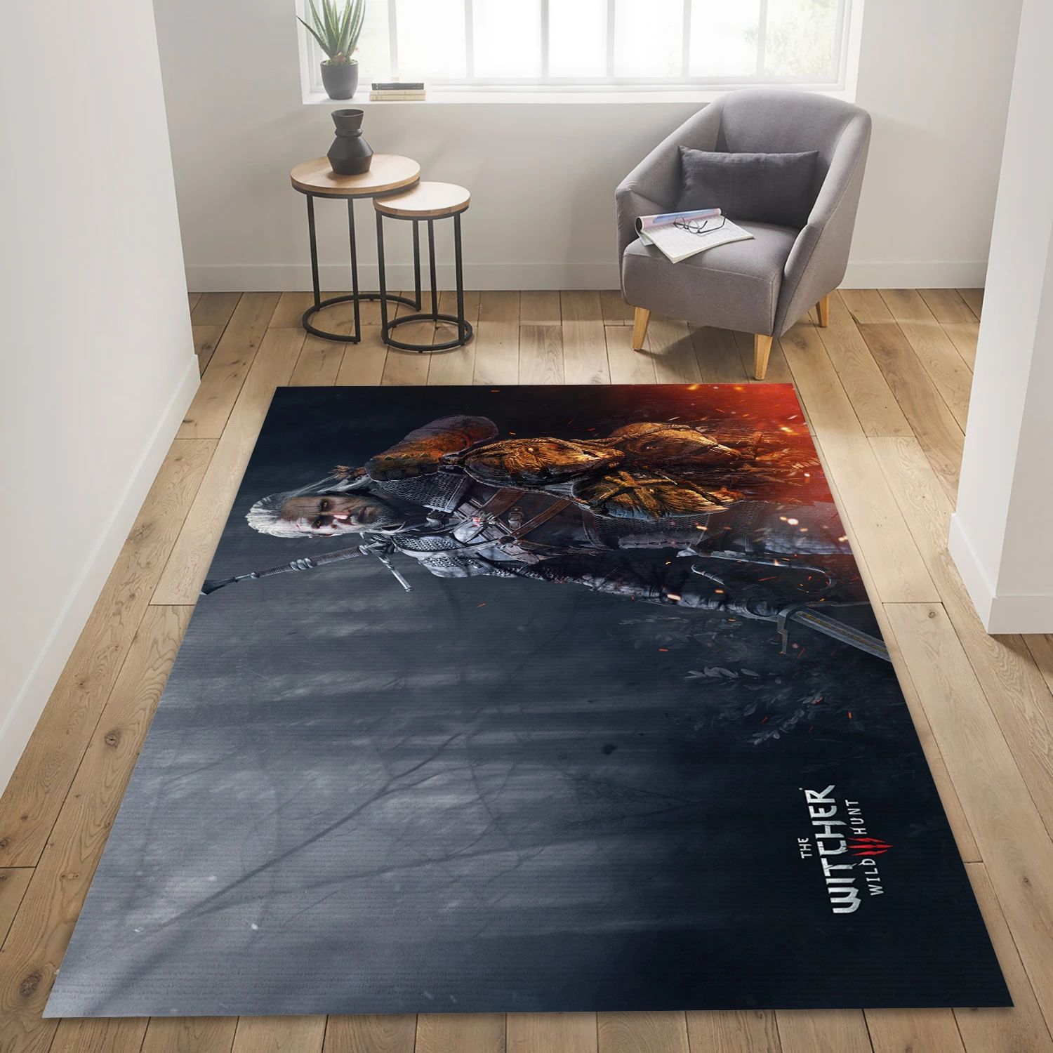 The Witcher 3 Wild Hunt Gaming Area Rug, Bedroom Rug - Christmas Gift Decor - Indoor Outdoor Rugs