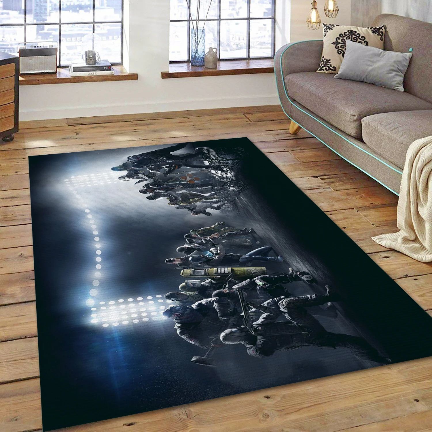 Tom Clancys Rainbow Six Siege Gaming Area Rug, Area Rug - Home Decor Floor Decor - Indoor Outdoor Rugs