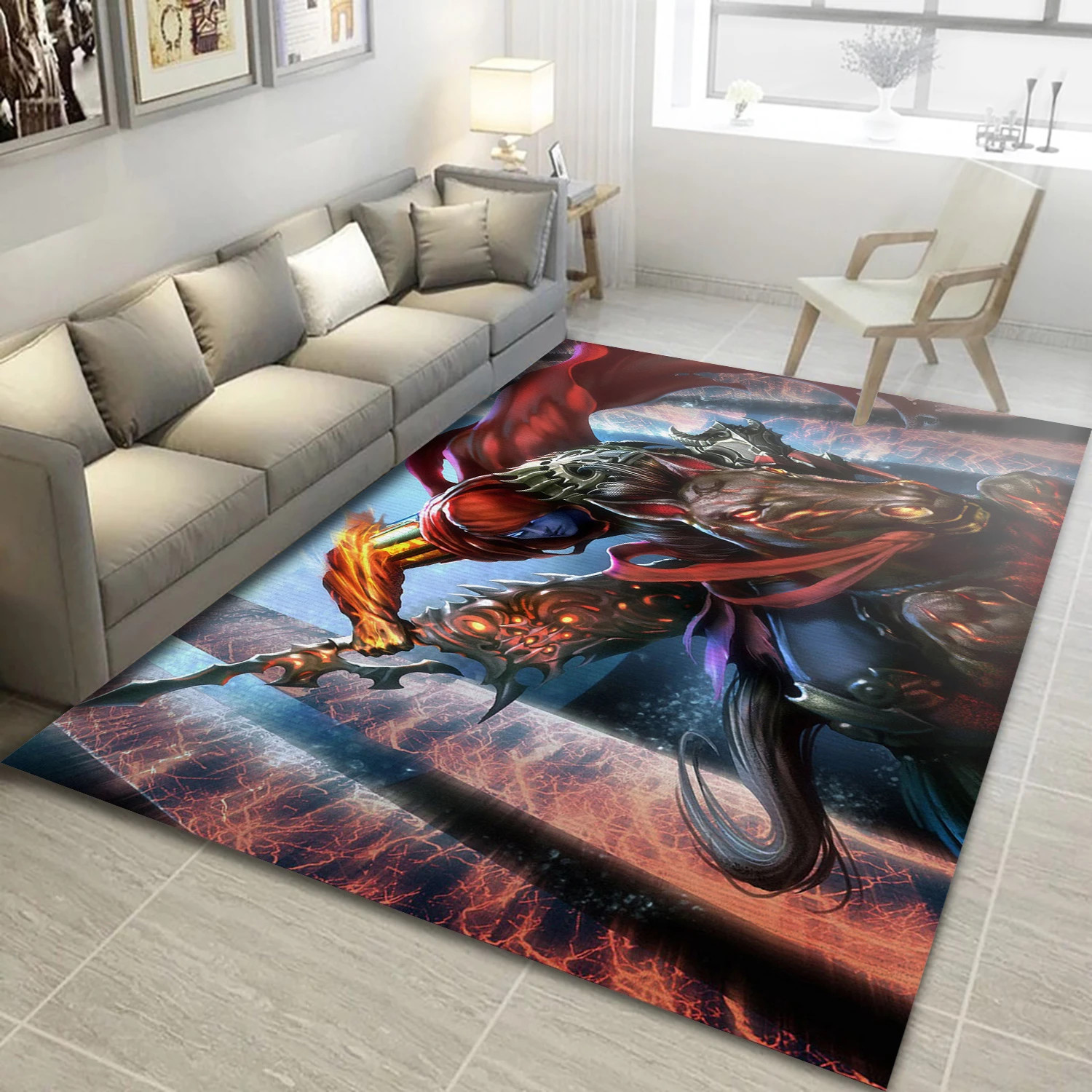 The Night Is Calling Video Game Area Rug Area, Area Rug - US Decor - Indoor Outdoor Rugs