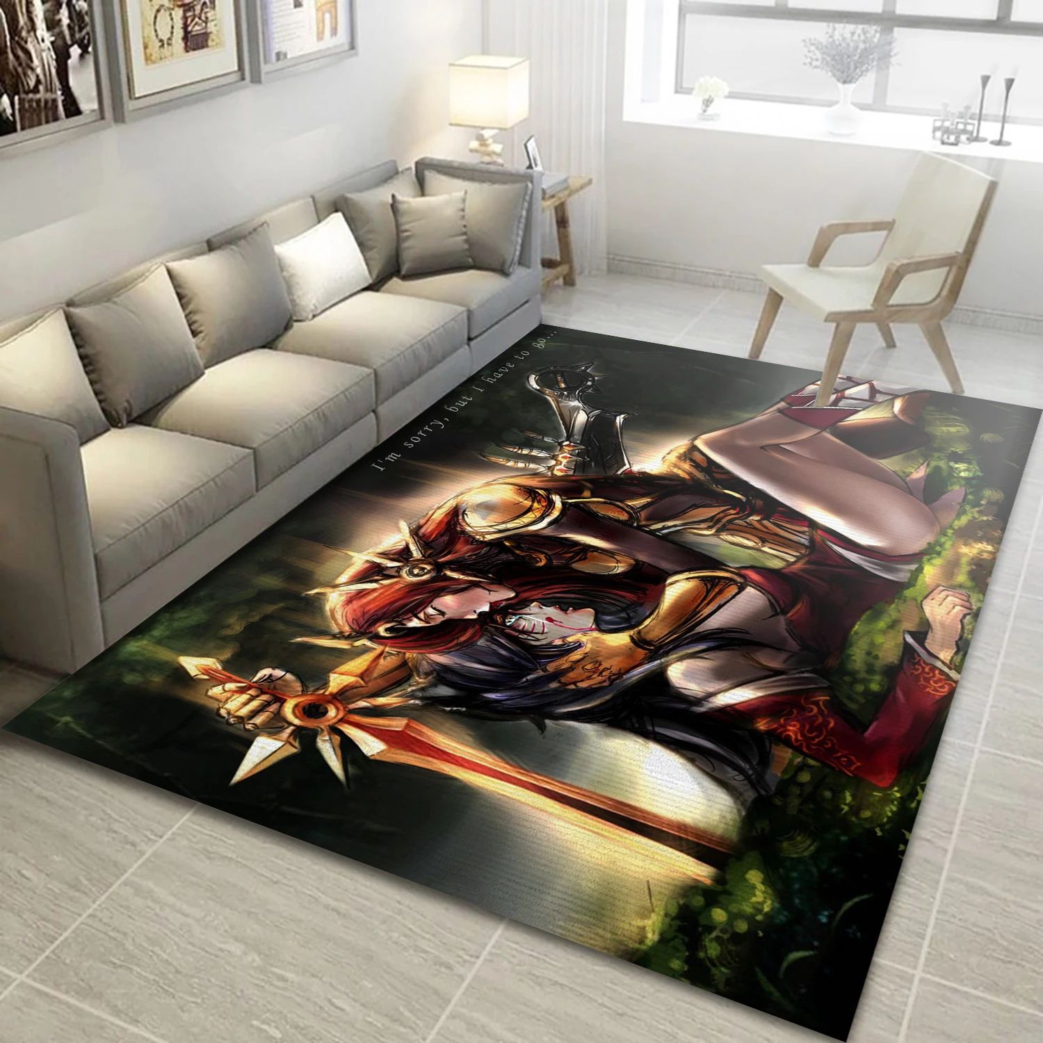 League Of Legends Video Game Reangle Rug, Area Rug - Family Gift US Decor - Indoor Outdoor Rugs