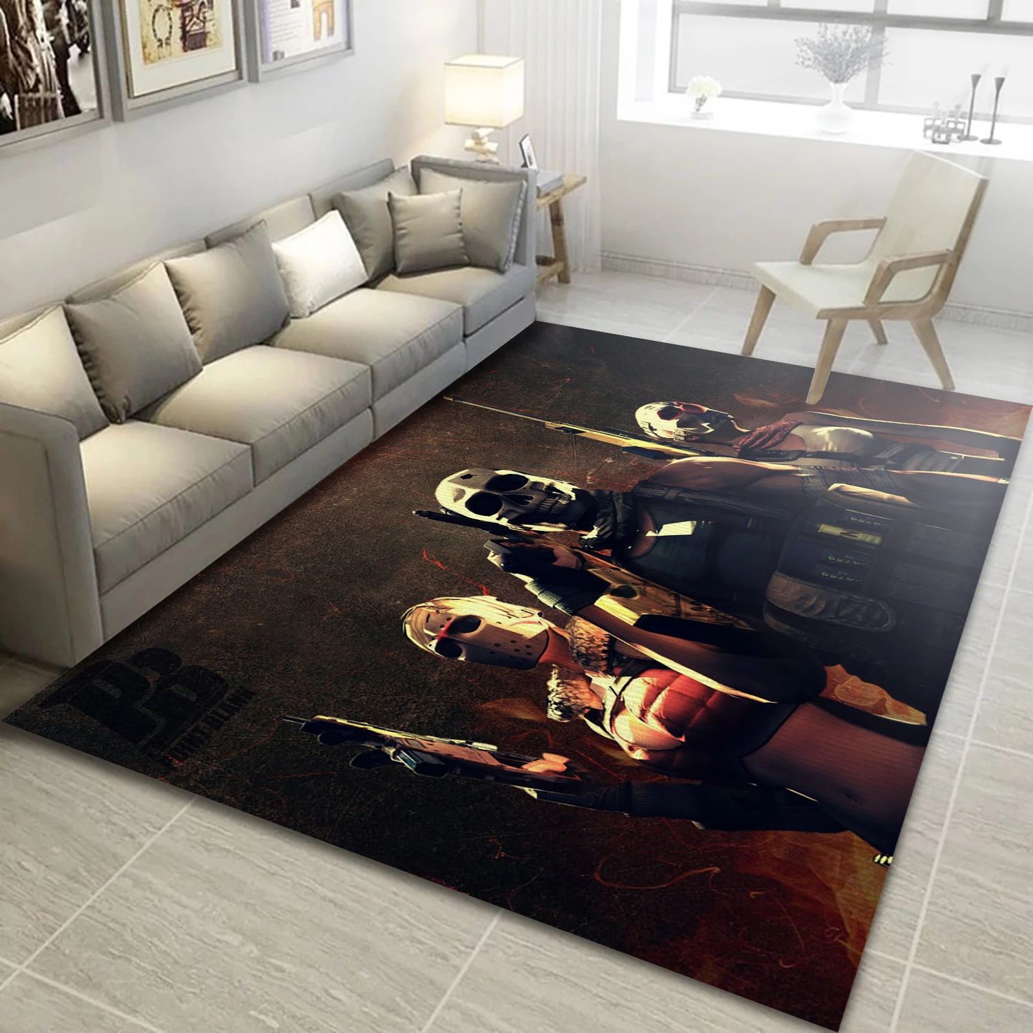 Point Blank Video Game Reangle Rug, Bedroom Rug - US Decor - Indoor Outdoor Rugs