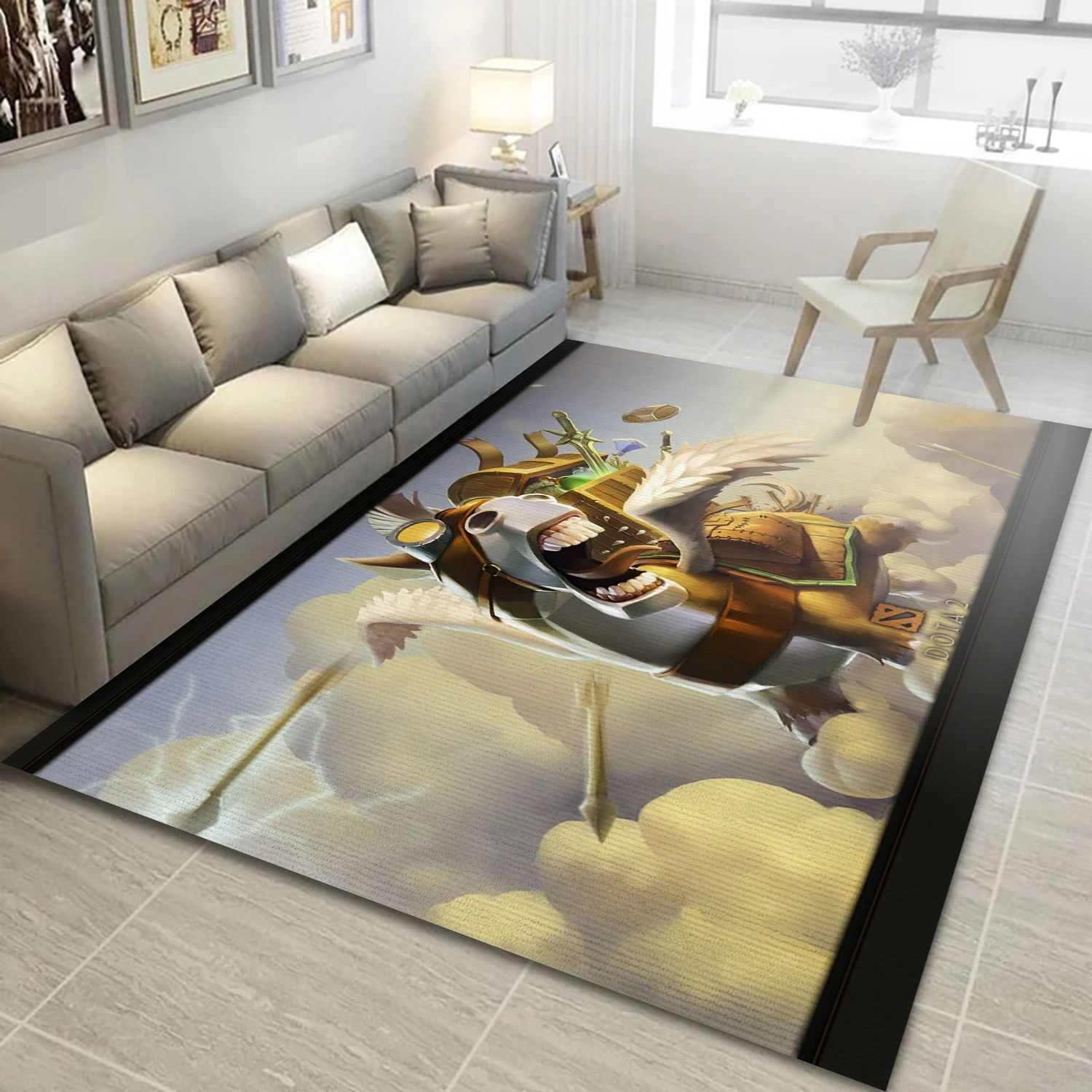 Horsecourier Video Game Reangle Rug, Living Room Rug - Home Decor Floor Decor - Indoor Outdoor Rugs