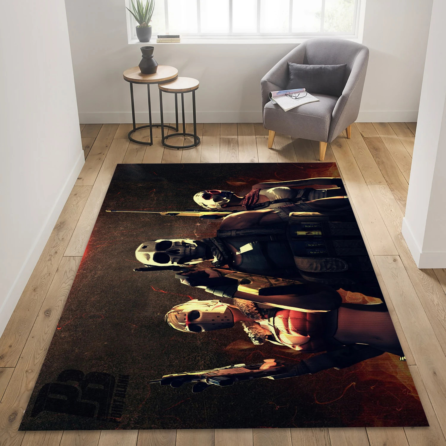 Point Blank Video Game Reangle Rug, Bedroom Rug - US Decor - Indoor Outdoor Rugs