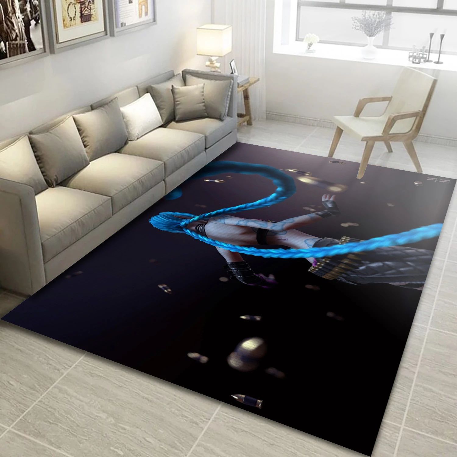 Jinx Tattoo Game Area Rug Carpet, Bedroom Rug - Home Decor Floor Decor - Indoor Outdoor Rugs