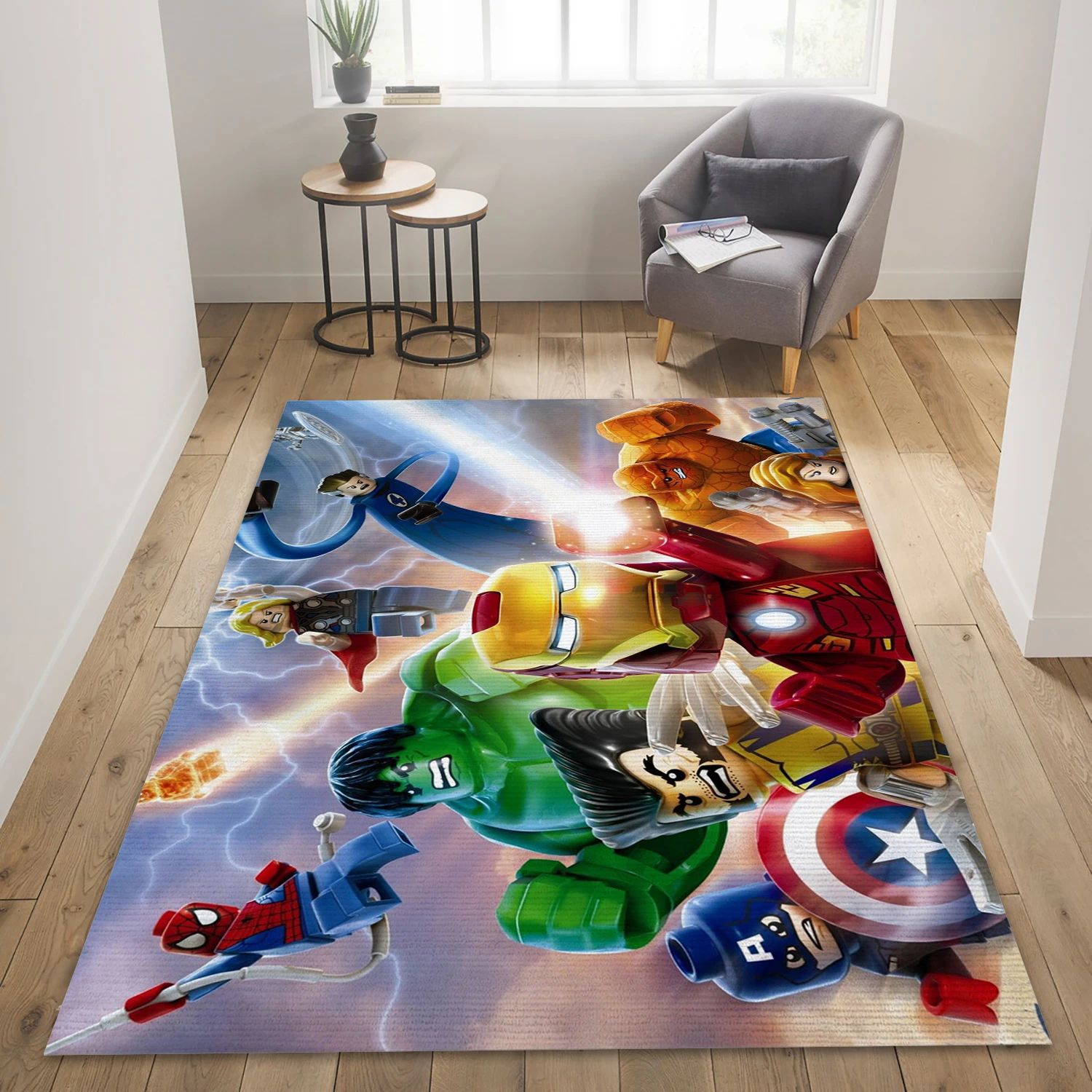 Marvel Comics Game Area Rug Carpet, Bedroom Rug - US Decor - Indoor Outdoor Rugs