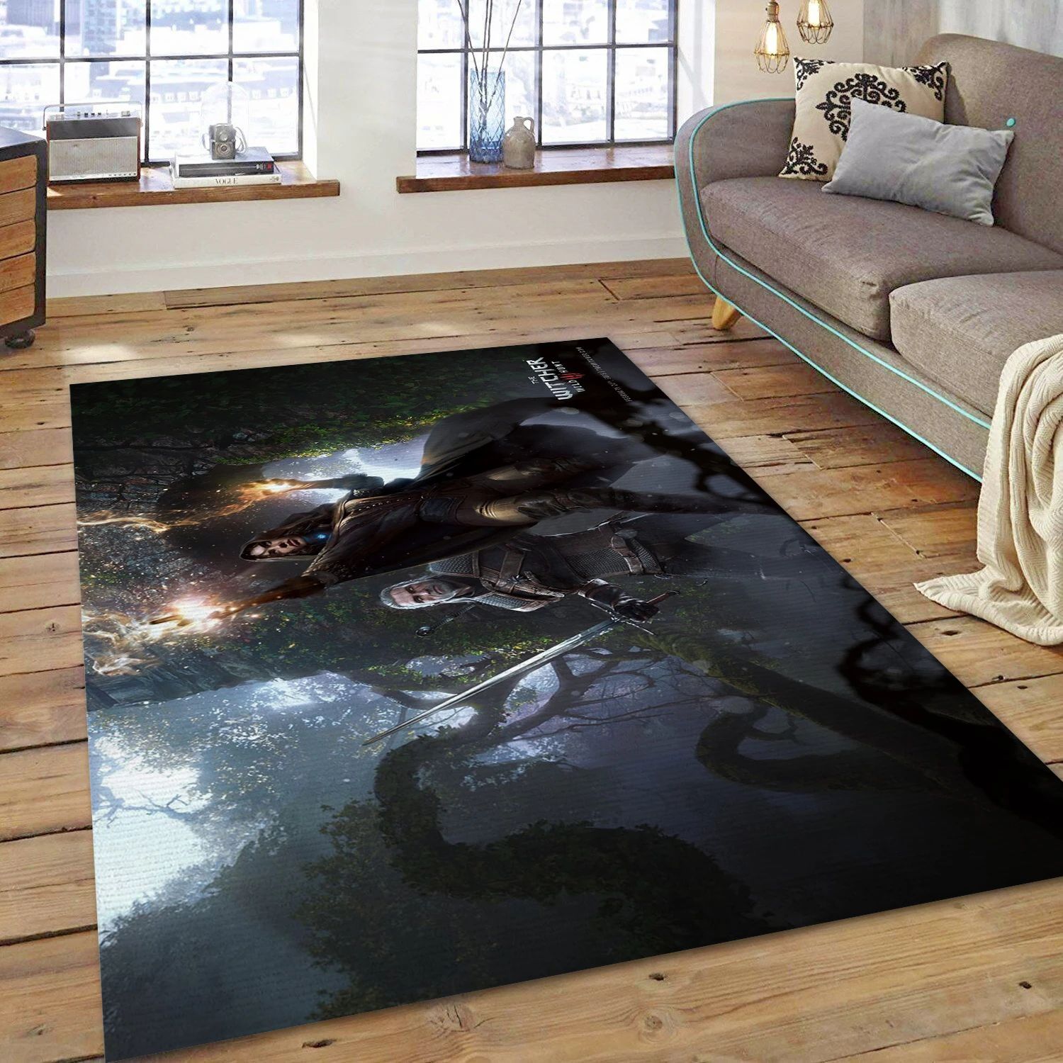 The Witcher 3 Wild Hunt Gaming Area Rug, Living Room Rug - Home Decor Floor Decor - Indoor Outdoor Rugs