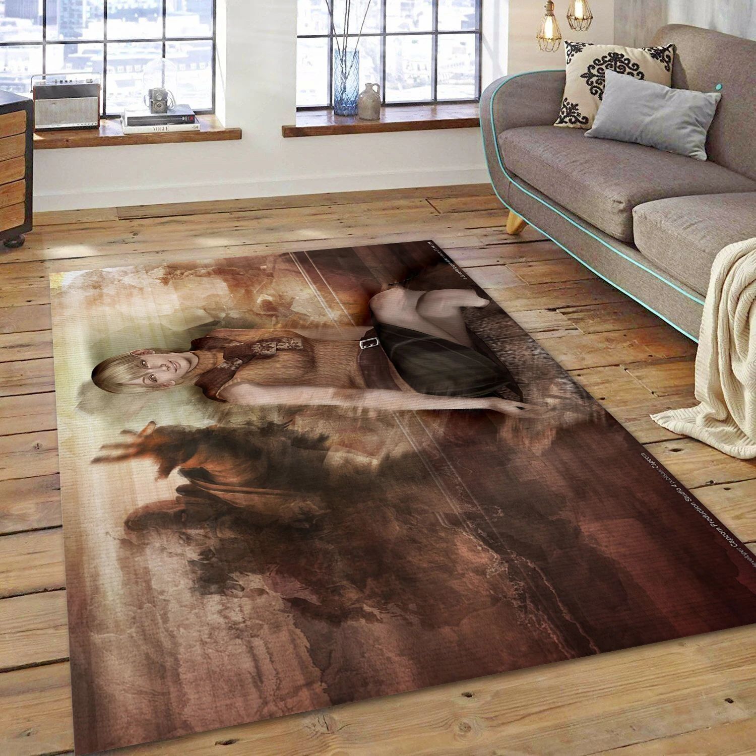 Resident Evil 4 Video Game Reangle Rug, Area Rug - Christmas Gift Decor - Indoor Outdoor Rugs