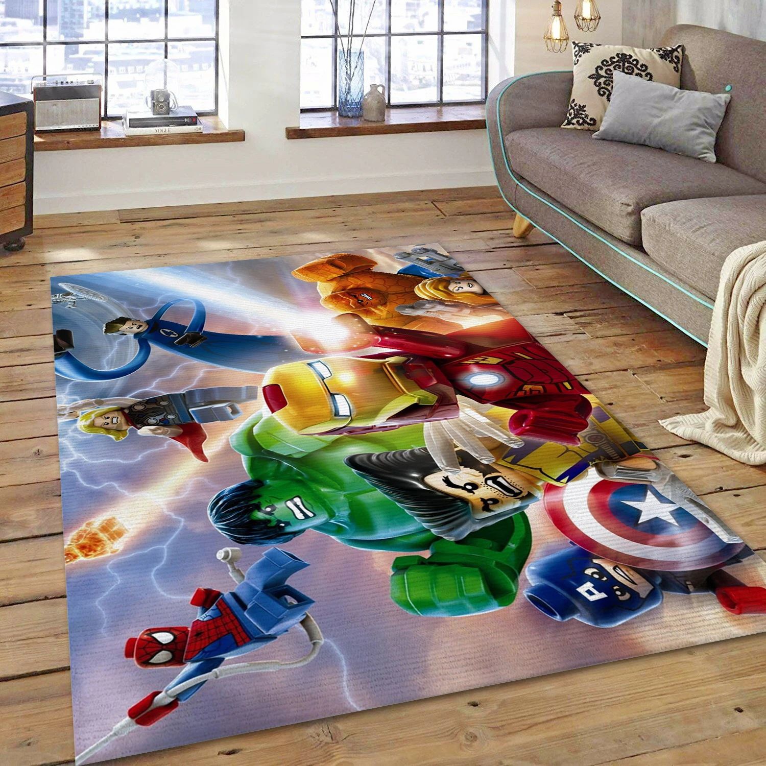 Marvel Comics Game Area Rug Carpet, Bedroom Rug - US Decor - Indoor Outdoor Rugs