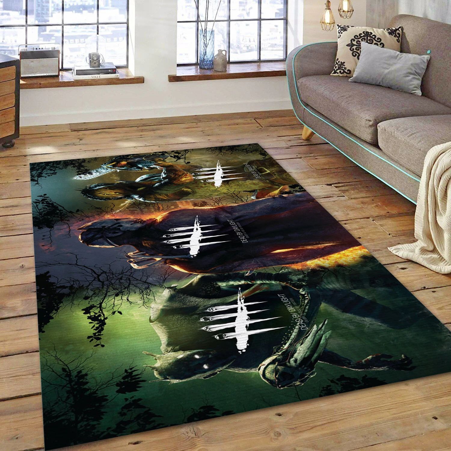 Dead By Daylight Video Game Area Rug For Christmas, Area Rug - US Decor - Indoor Outdoor Rugs