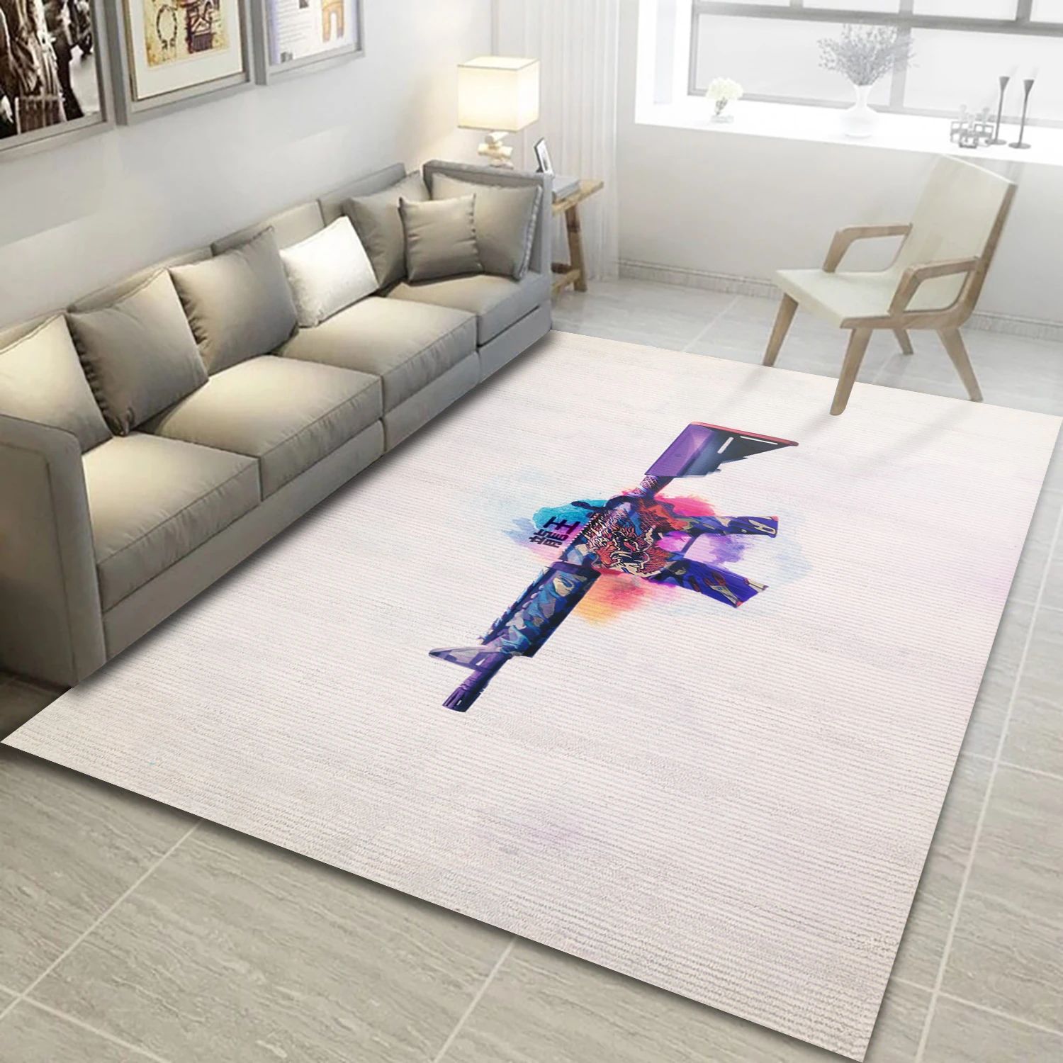 M4a4 Dragon King Game Area Rug Carpet, Area Rug - Family Gift US Decor - Indoor Outdoor Rugs