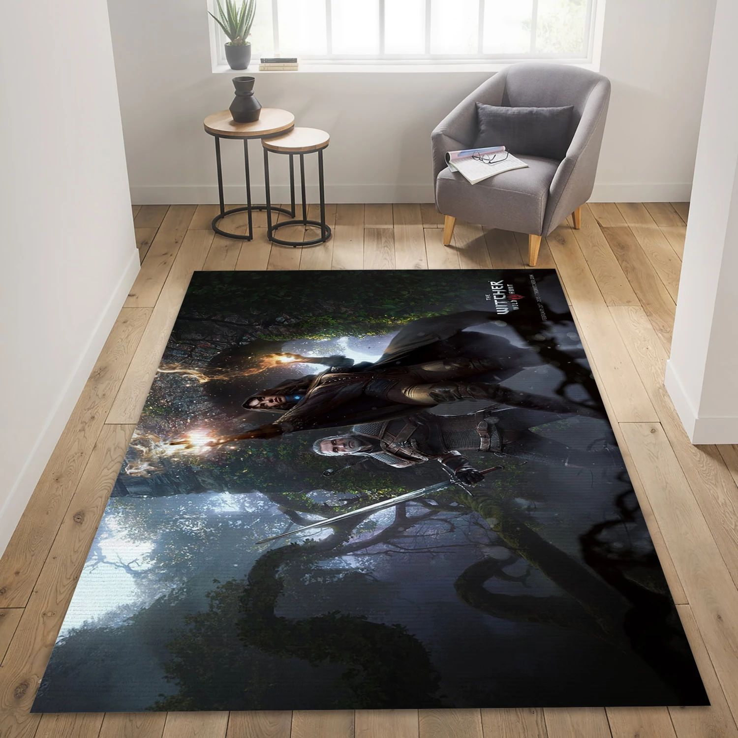 The Witcher 3 Wild Hunt Gaming Area Rug, Living Room Rug - Home Decor Floor Decor - Indoor Outdoor Rugs