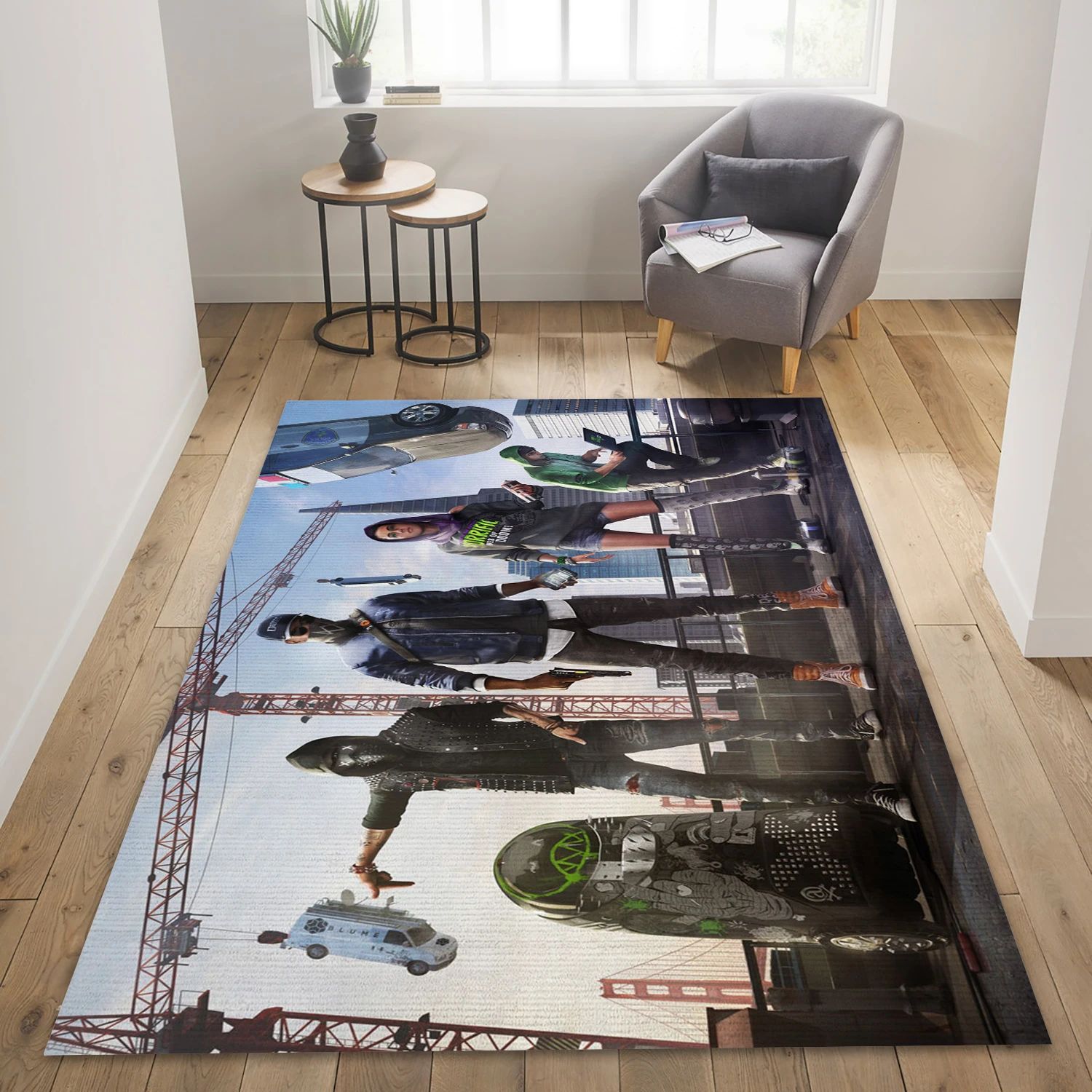 Watch Dogs 2 Gaming Area Rug, Area Rug - US Decor - Indoor Outdoor Rugs