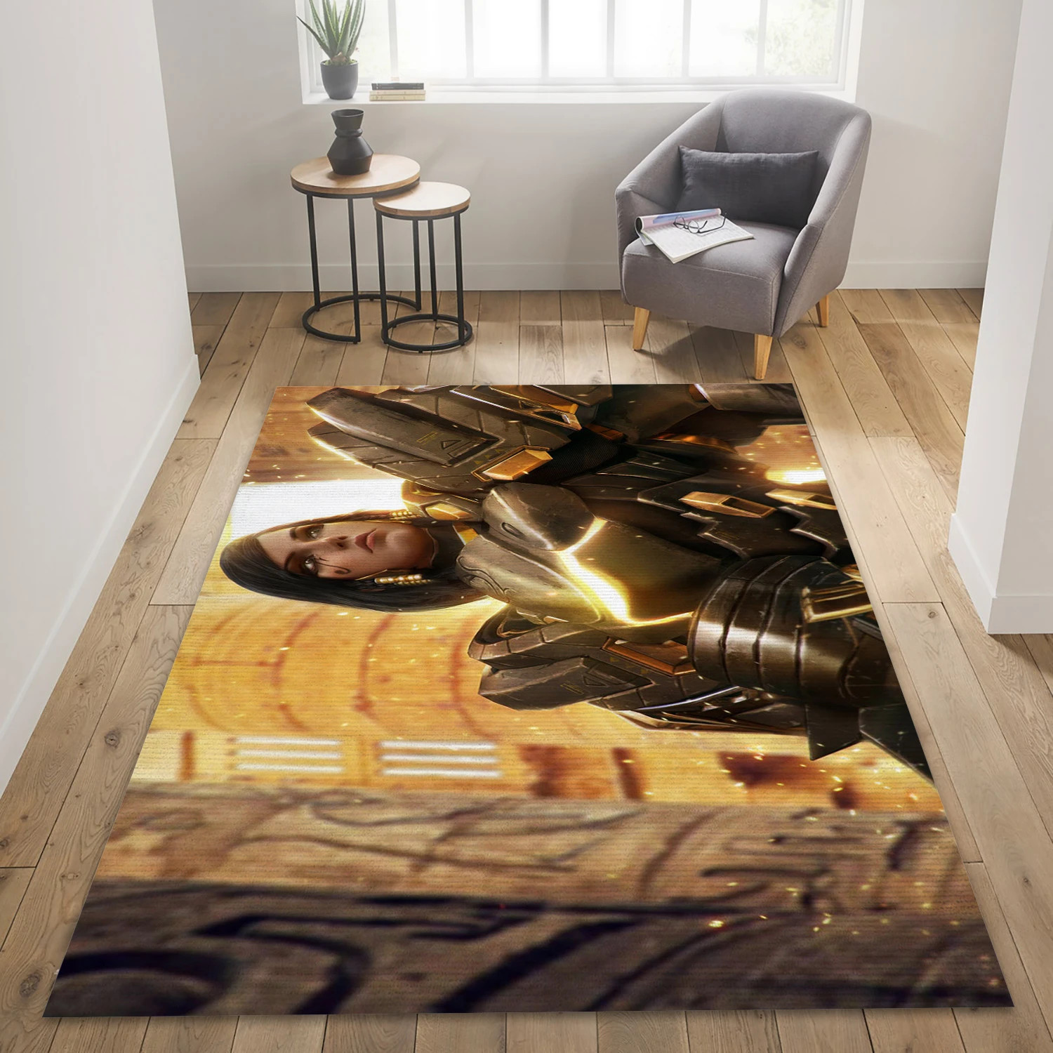 Pharah Video Game Reangle Rug, Bedroom Rug - Family Gift US Decor - Indoor Outdoor Rugs