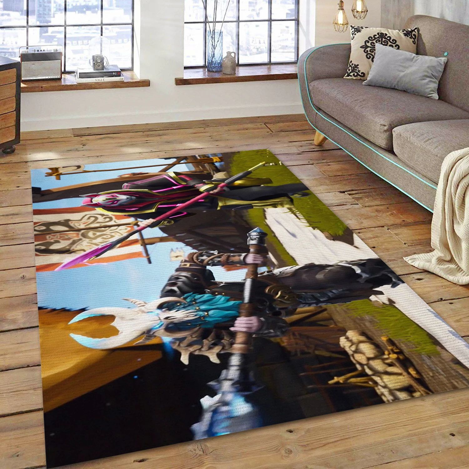 Ragnarok Amp Drift Game Area Rug Carpet, Bedroom Rug - Family Gift US Decor - Indoor Outdoor Rugs