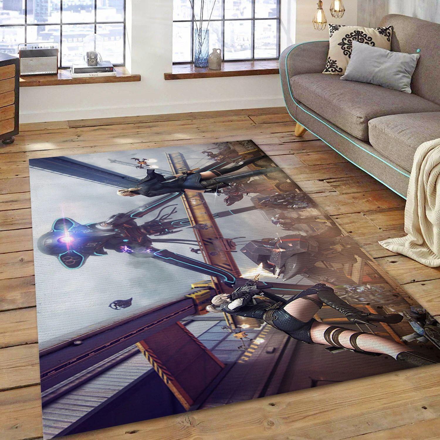 Crossfire Game Area Rug Carpet, Bedroom Rug - Home Decor Floor Decor - Indoor Outdoor Rugs