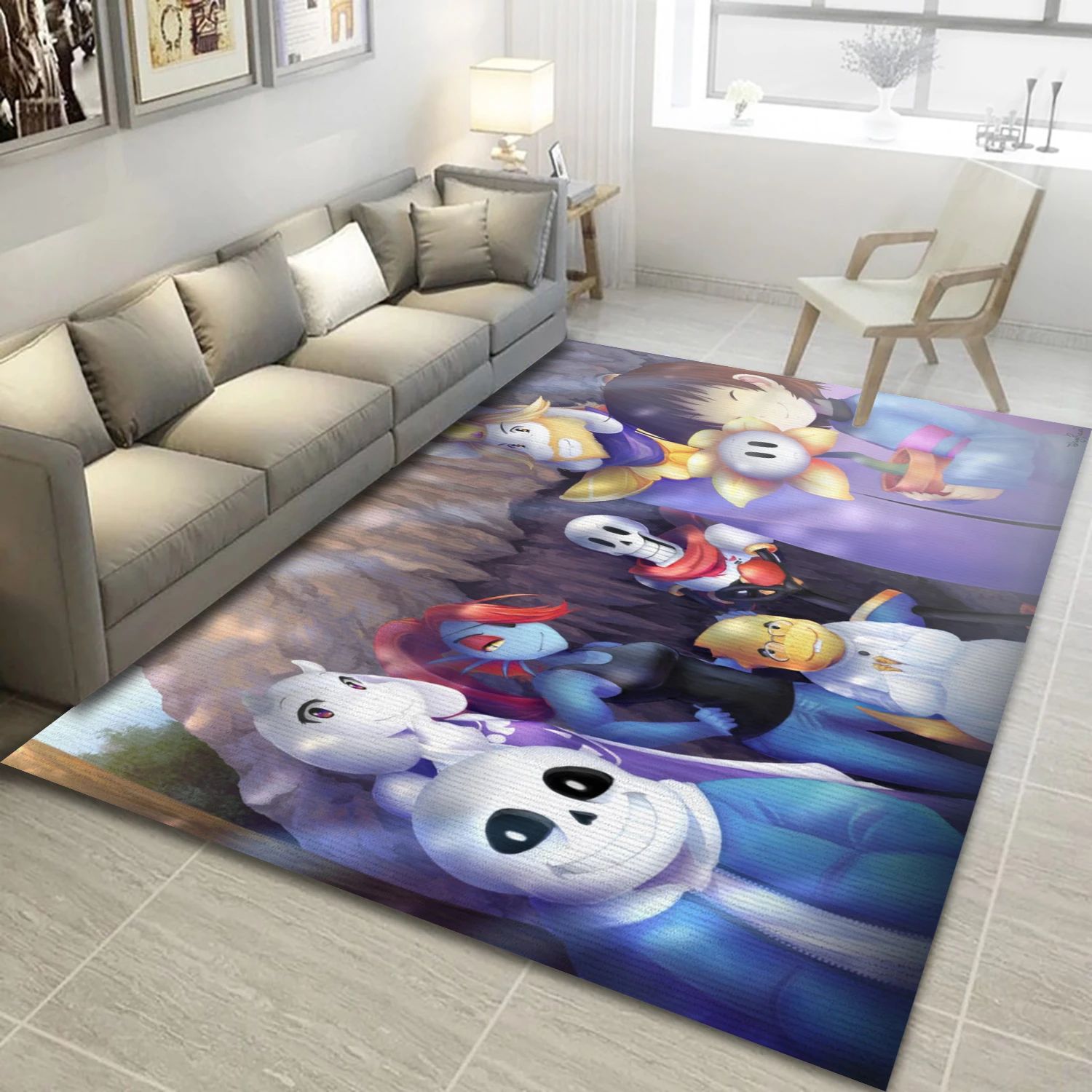 Undertale Video Game Reangle Rug, Living Room Rug - US Decor - Indoor Outdoor Rugs