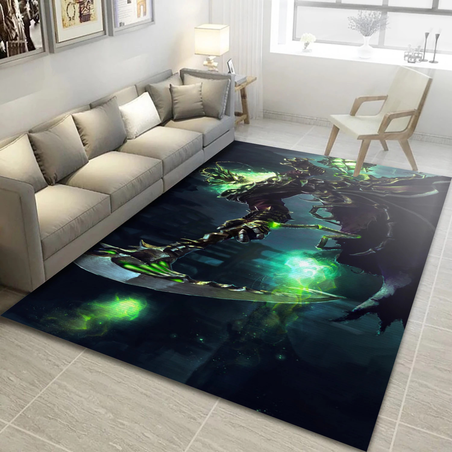 Thresh League Of Legends Game Area Rug Carpet, Area Rug - Family Gift US Decor - Indoor Outdoor Rugs