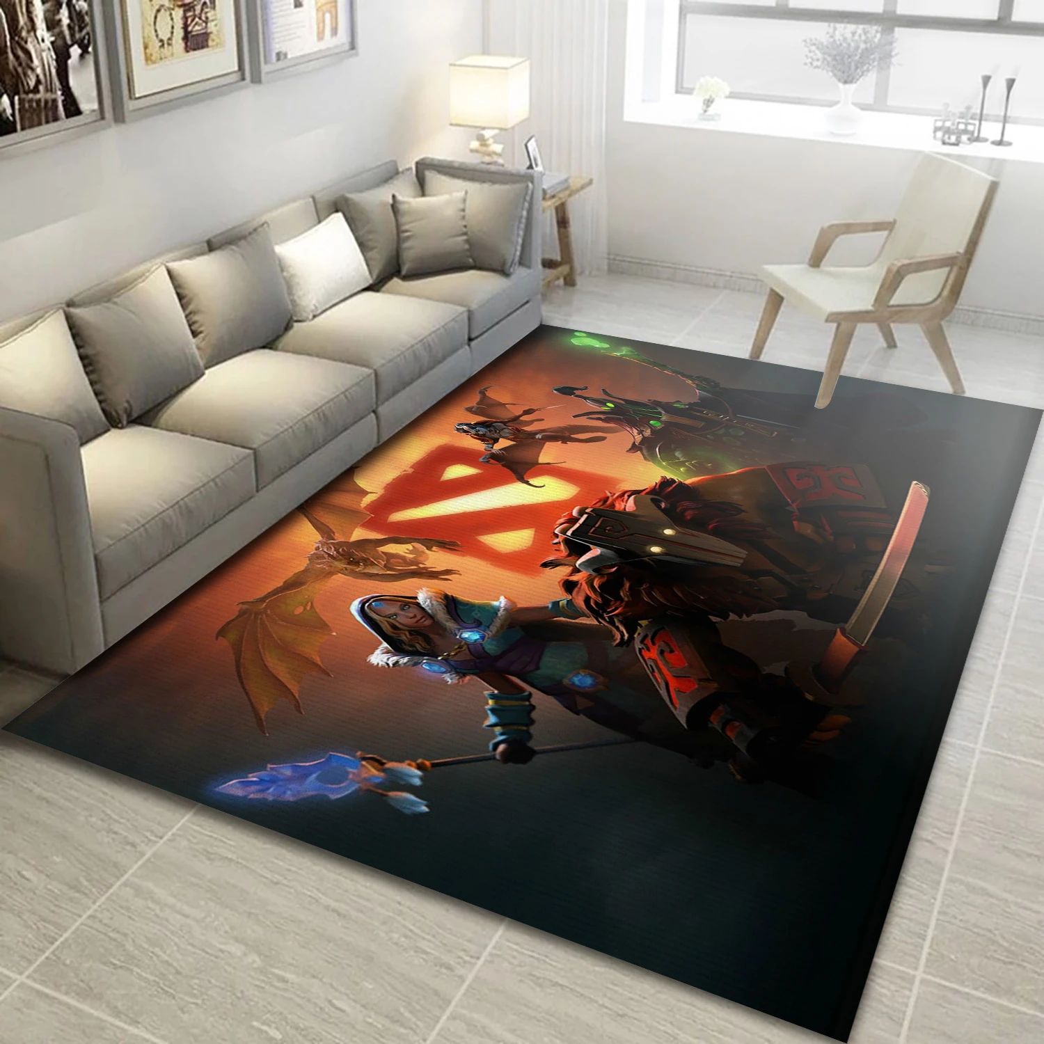 Dota 323 Video Game Area Rug For Christmas, Living Room Rug - Family Gift US Decor - Indoor Outdoor Rugs