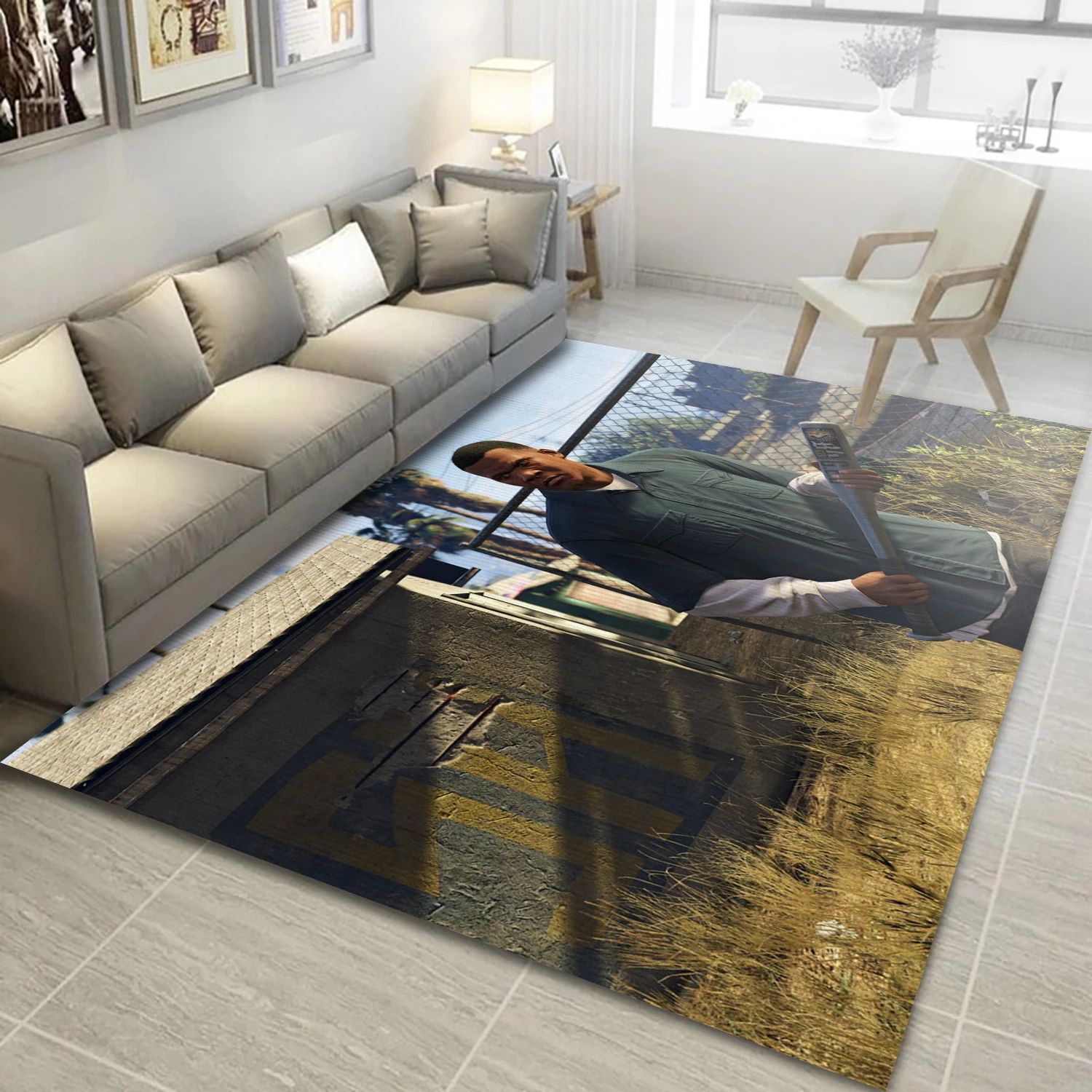 Grand Theft Auto V Game Area Rug Carpet, Bedroom Rug - Christmas Gift Decor - Indoor Outdoor Rugs