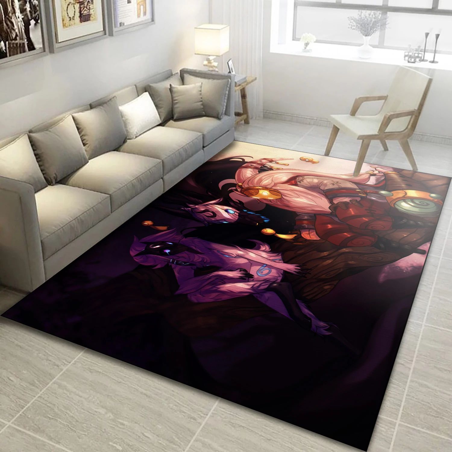 Kindred Bard League Of Legends Video Game Area Rug Area, Living Room Rug - US Decor - Indoor Outdoor Rugs