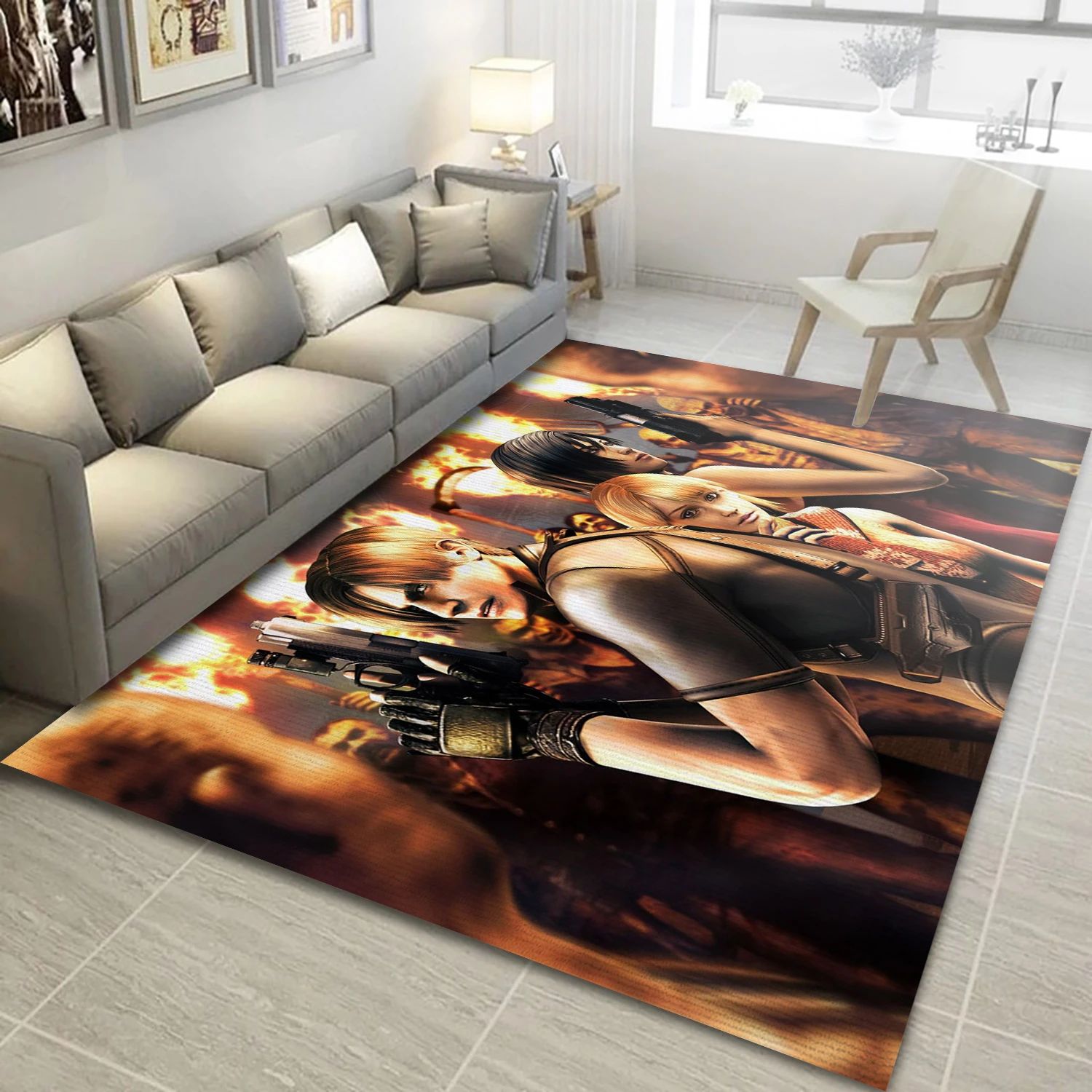 Resident Evil 4 Video Game Area Rug Area, Bedroom Rug - Christmas Gift Decor - Indoor Outdoor Rugs