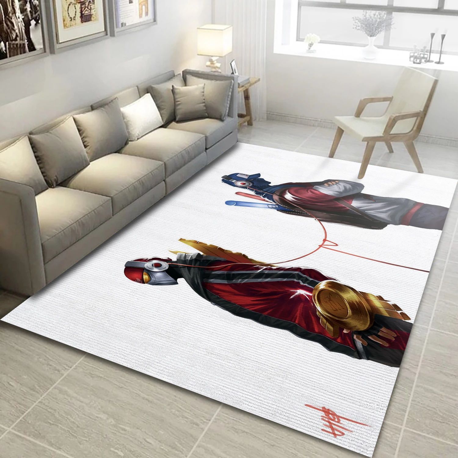 Zed And Shen Video Game Reangle Rug, Bedroom Rug - Family Gift US Decor - Indoor Outdoor Rugs